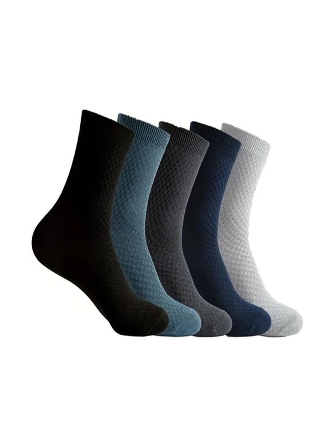 BEAR&BEYOND Men Pack of 5 Cotton Assorted Patterned Above Ankle Socks - view 1