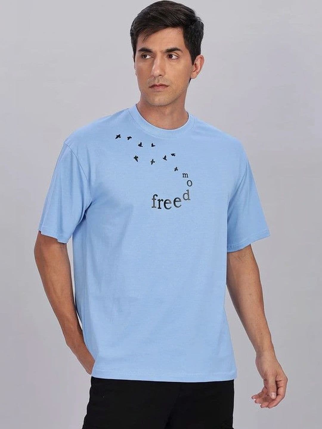 9TUNKI Men Typography Printed Pure Cotton T-shirt - view 1