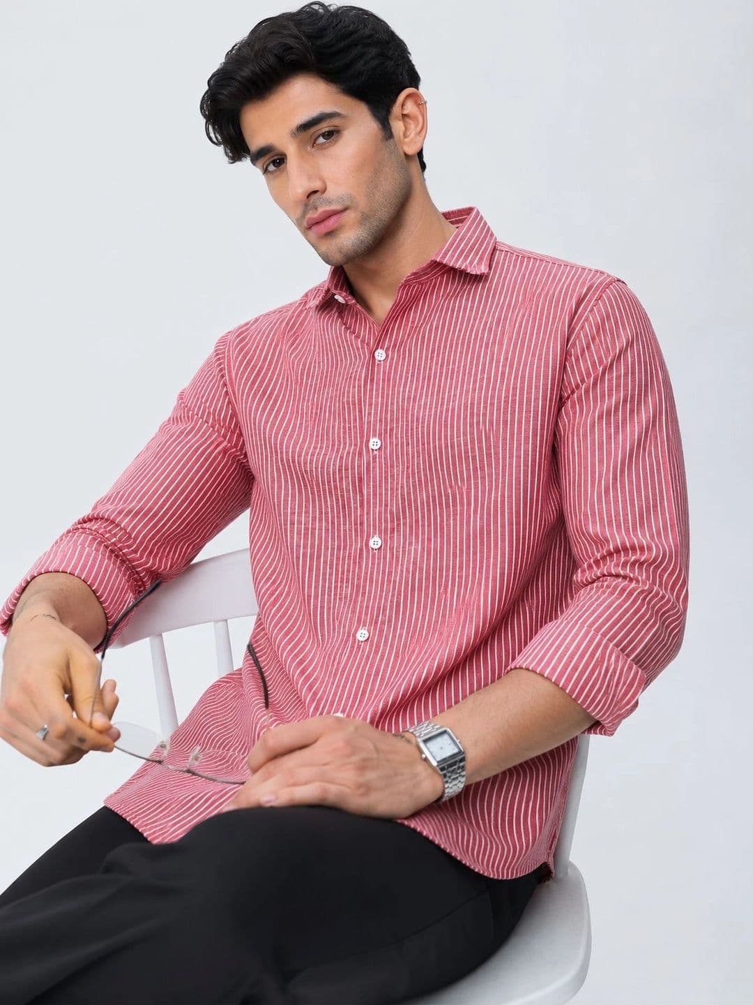HERE&NOW Men Standard Striped Casual Shirt - view 1