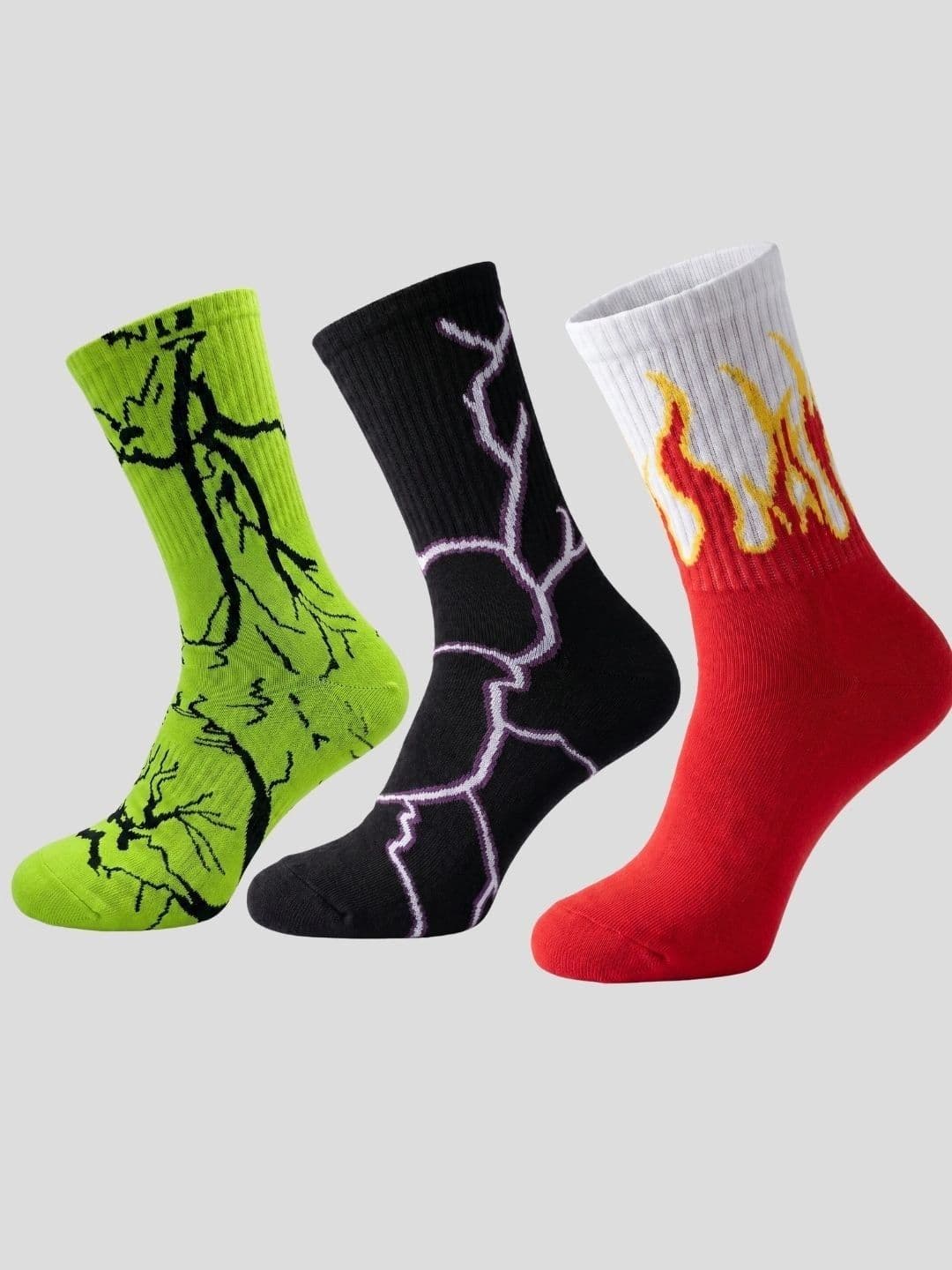 Moda Rapido Men Pack of 3 Cotton Blend Patterned Above Ankle Socks - view 1