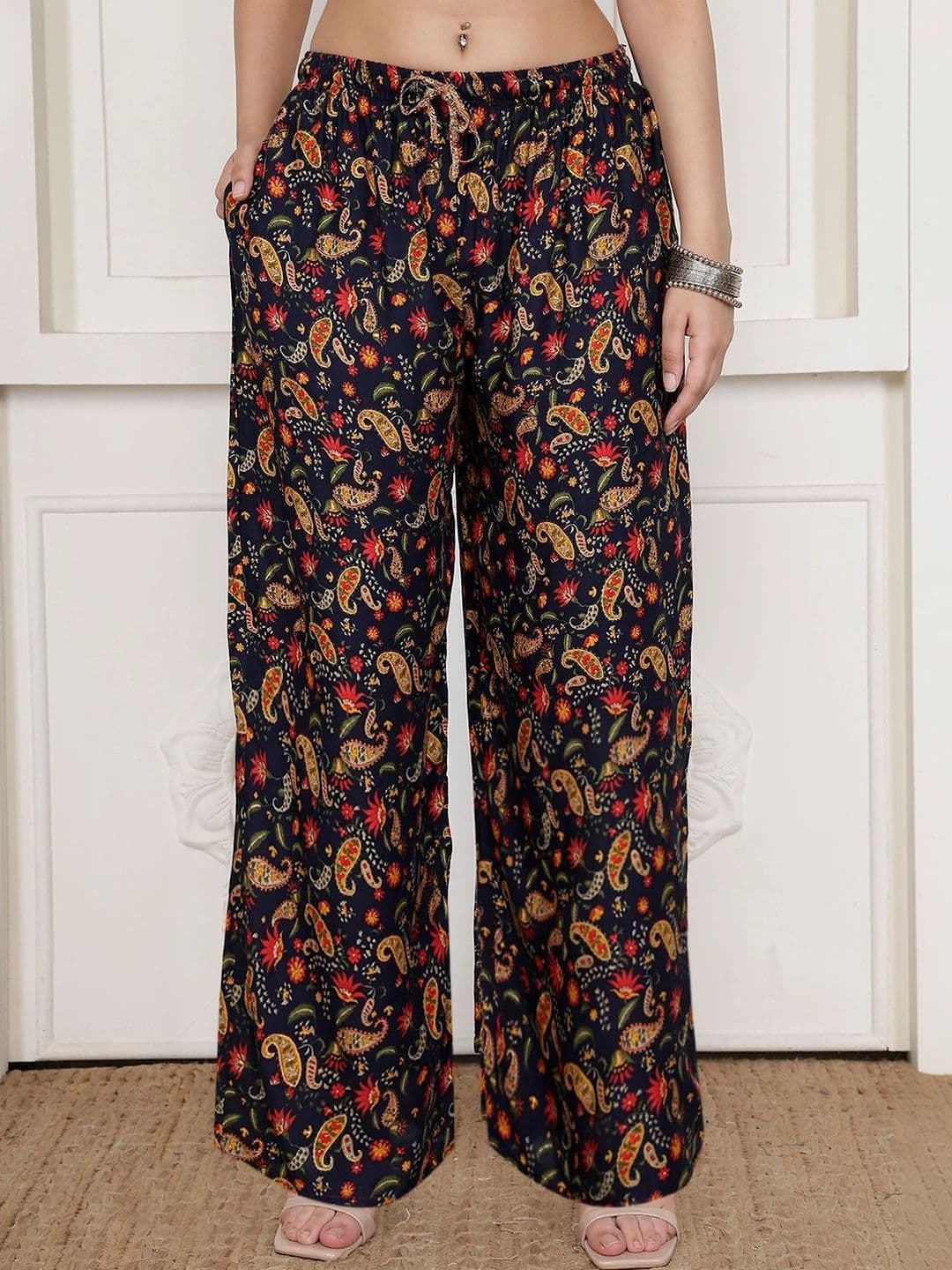 KALINI Women Paisley Printed Ethnic Palazzos - view 1