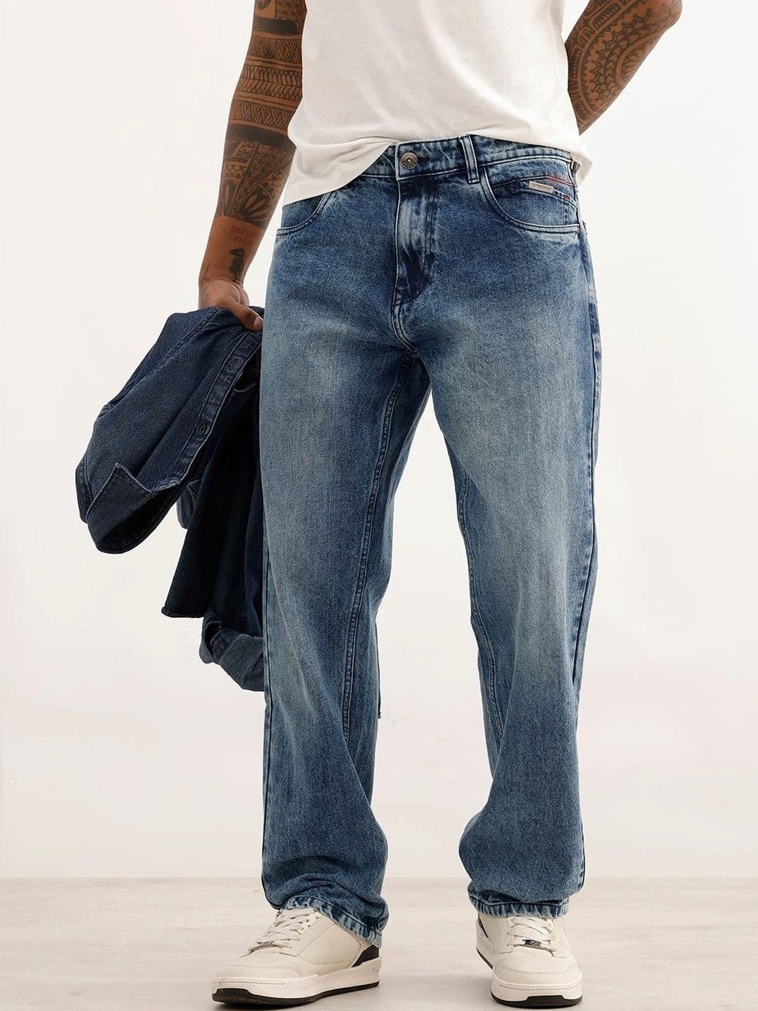 WROGN Men Anti Relaxed Fit High-Rise Stretchable Jeans - view 1