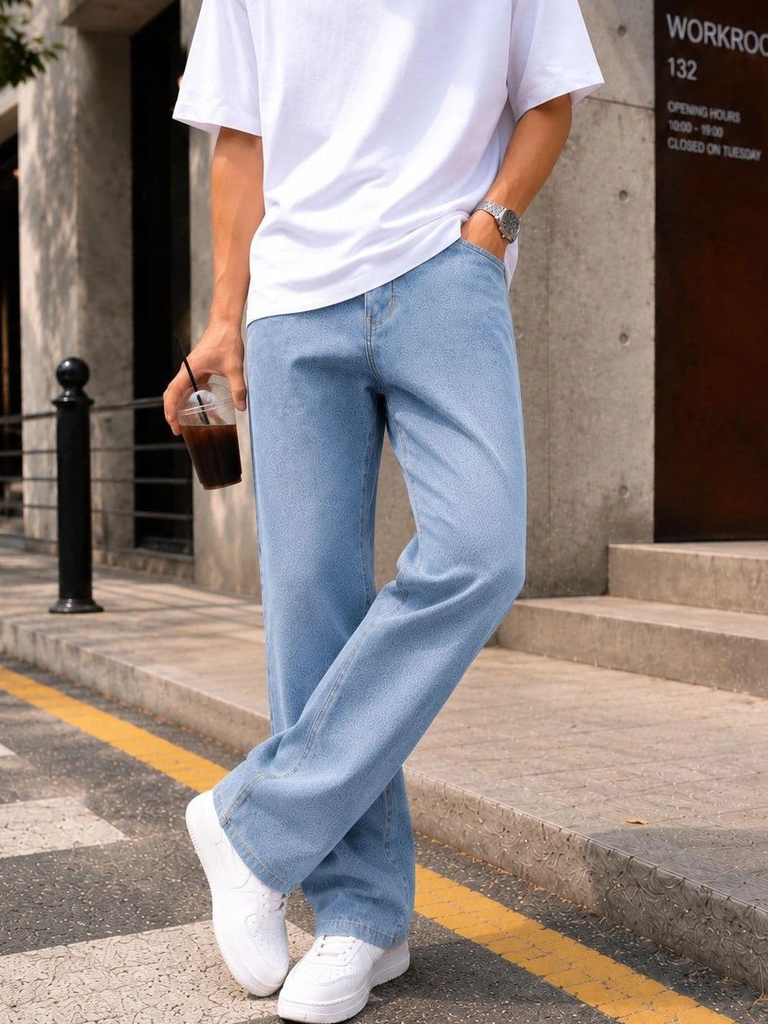 MARK VIEW Men Classic Straight Fit Mid-Rise Stretchable Jeans - view 1