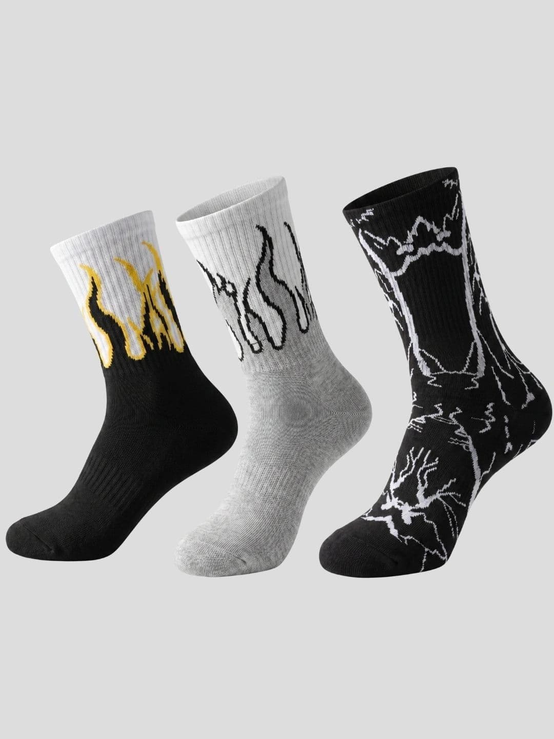 Moda Rapido Men Pack of 3 Cotton Blend Patterned Above Ankle Socks - view 1