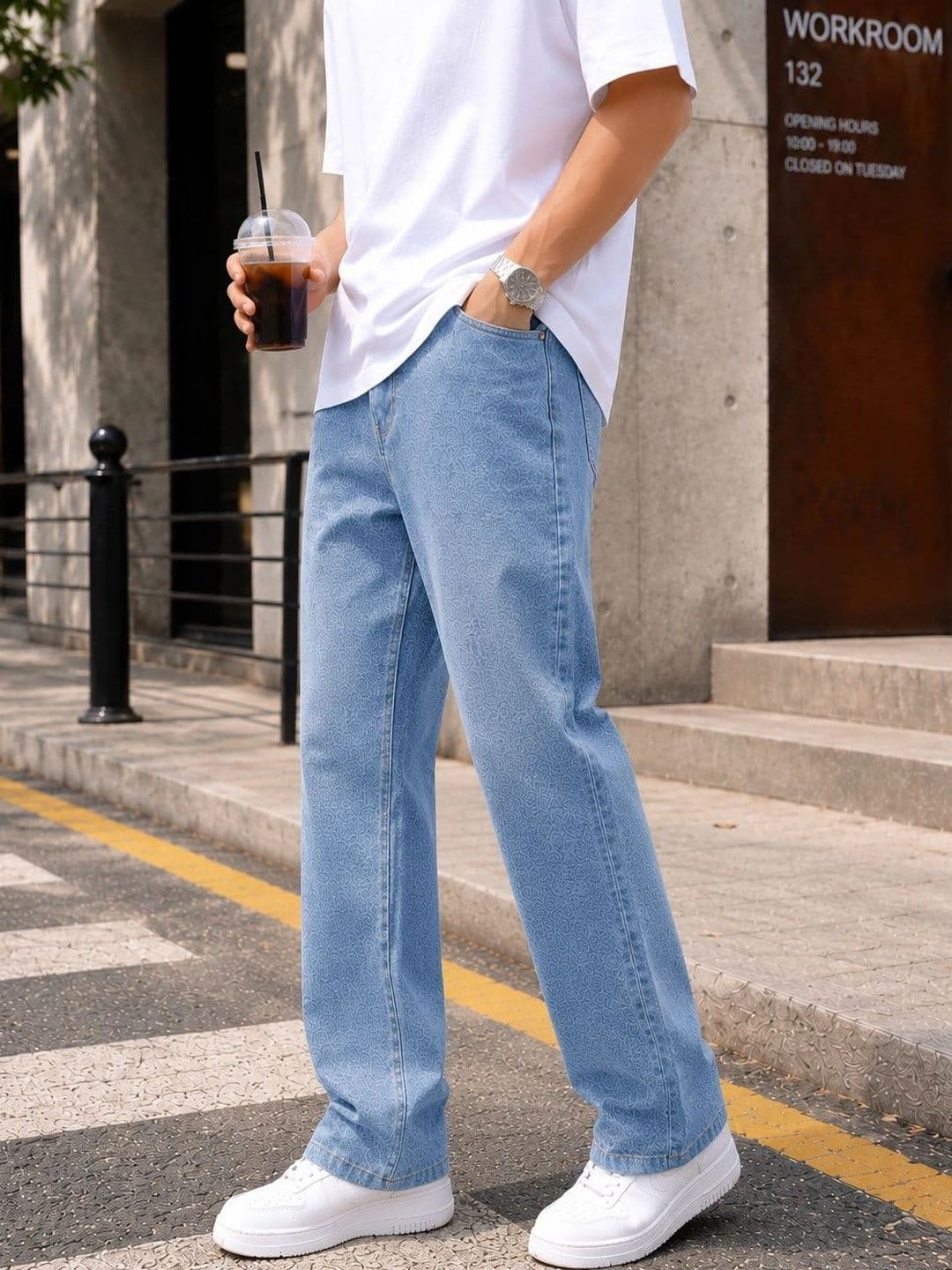 DENIM LIFE Men Classic Straight Fit Mid-Rise Stretchable Jeans - view 1