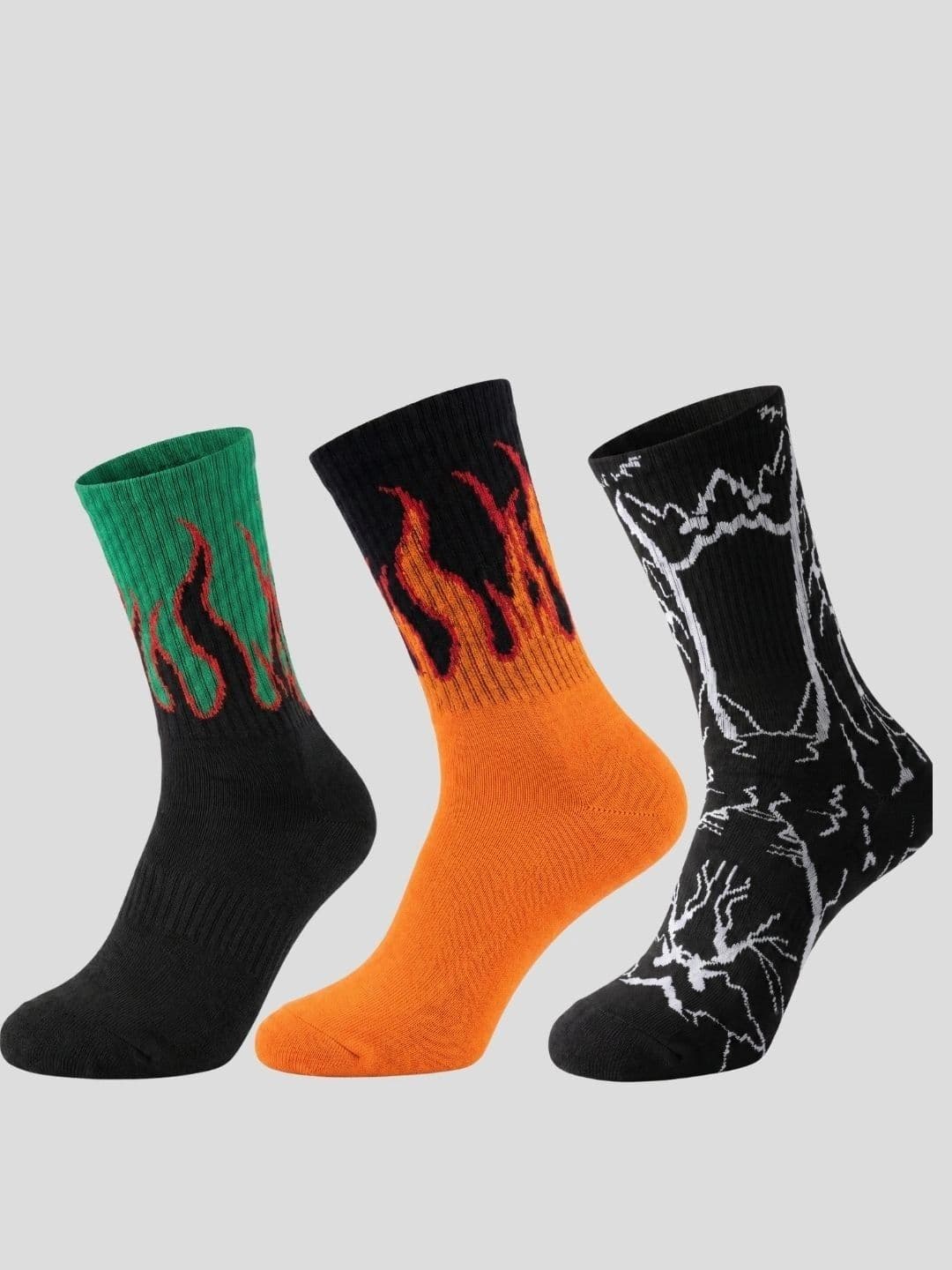 Moda Rapido Men Pack of 3 Cotton Blend Patterned Calf Length Socks - view 1
