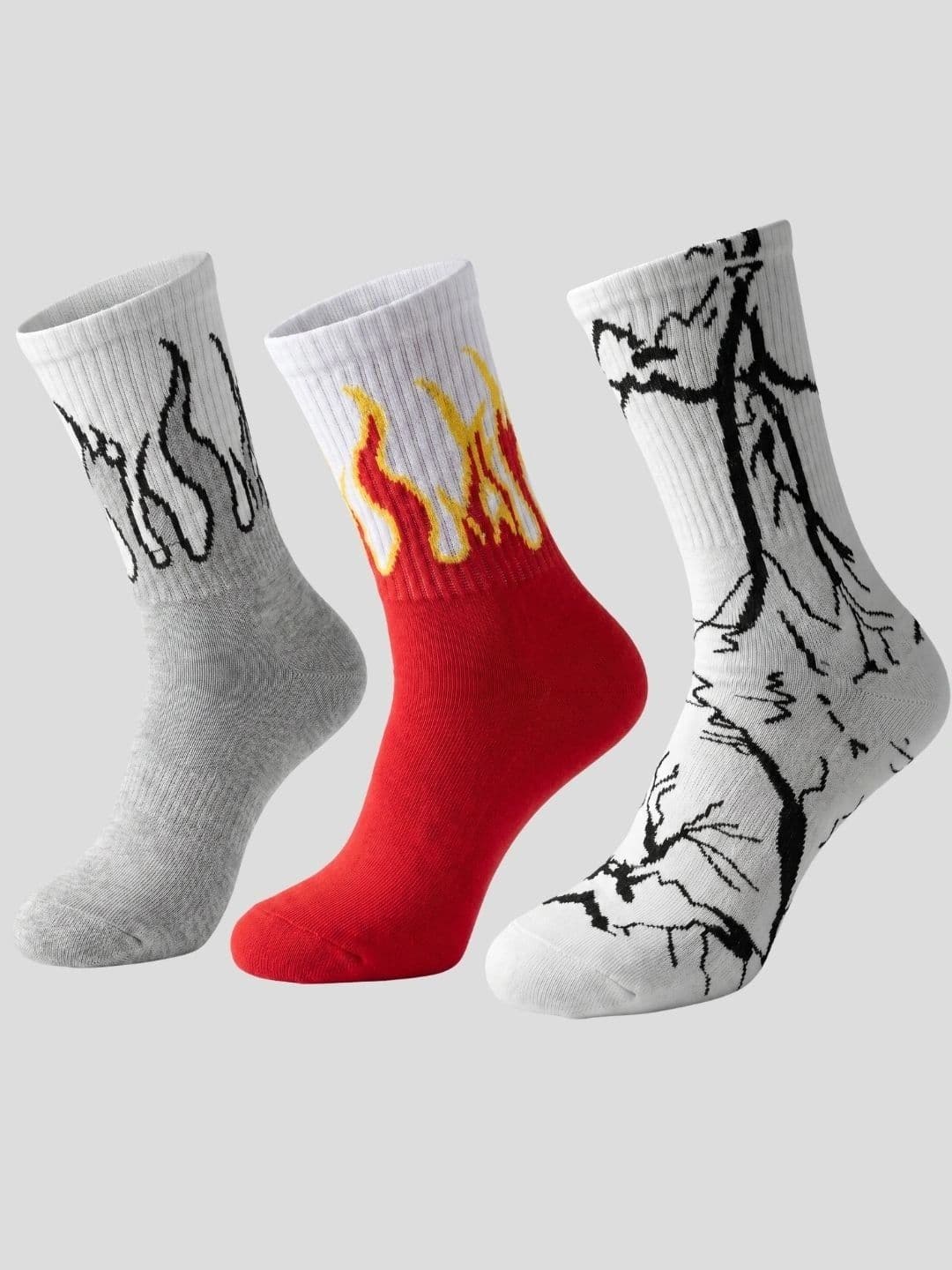 Moda Rapido Men Pack of 3 Cotton Blend Patterned Above Ankle Socks - view 1