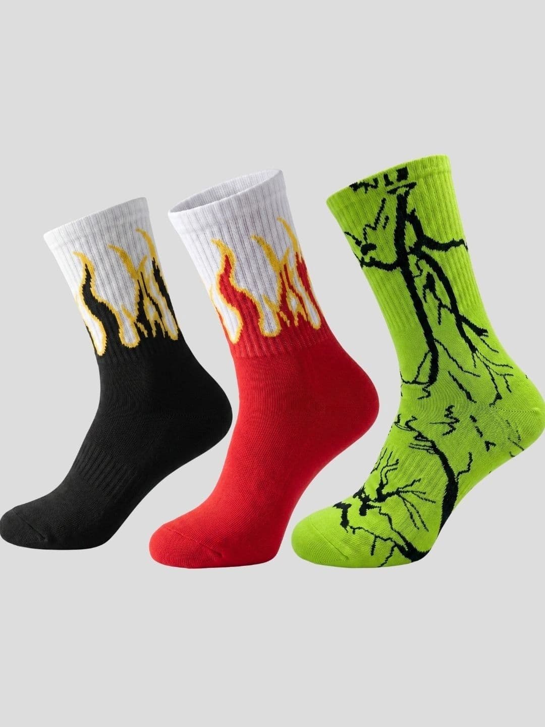Moda Rapido Men Pack of 3 Cotton Blend Patterned Above Ankle Socks - view 1
