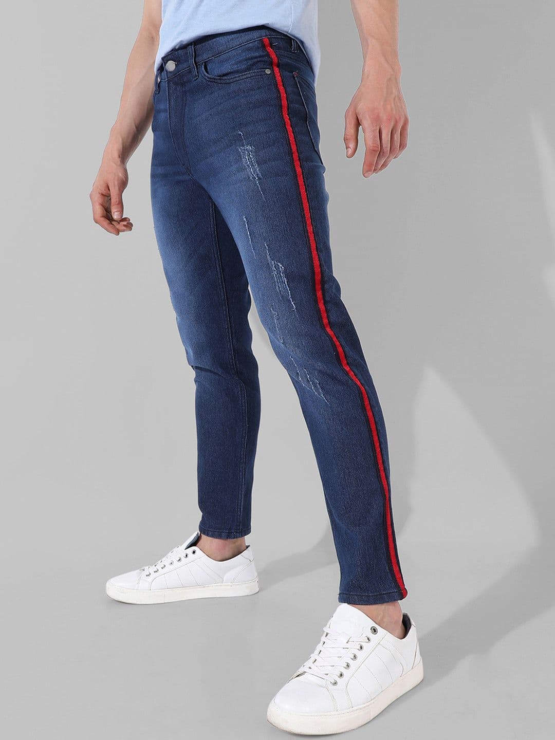 CAHOOT Men Comfort Mildly Distressed Light Fade Stretchable Jeans - view 1