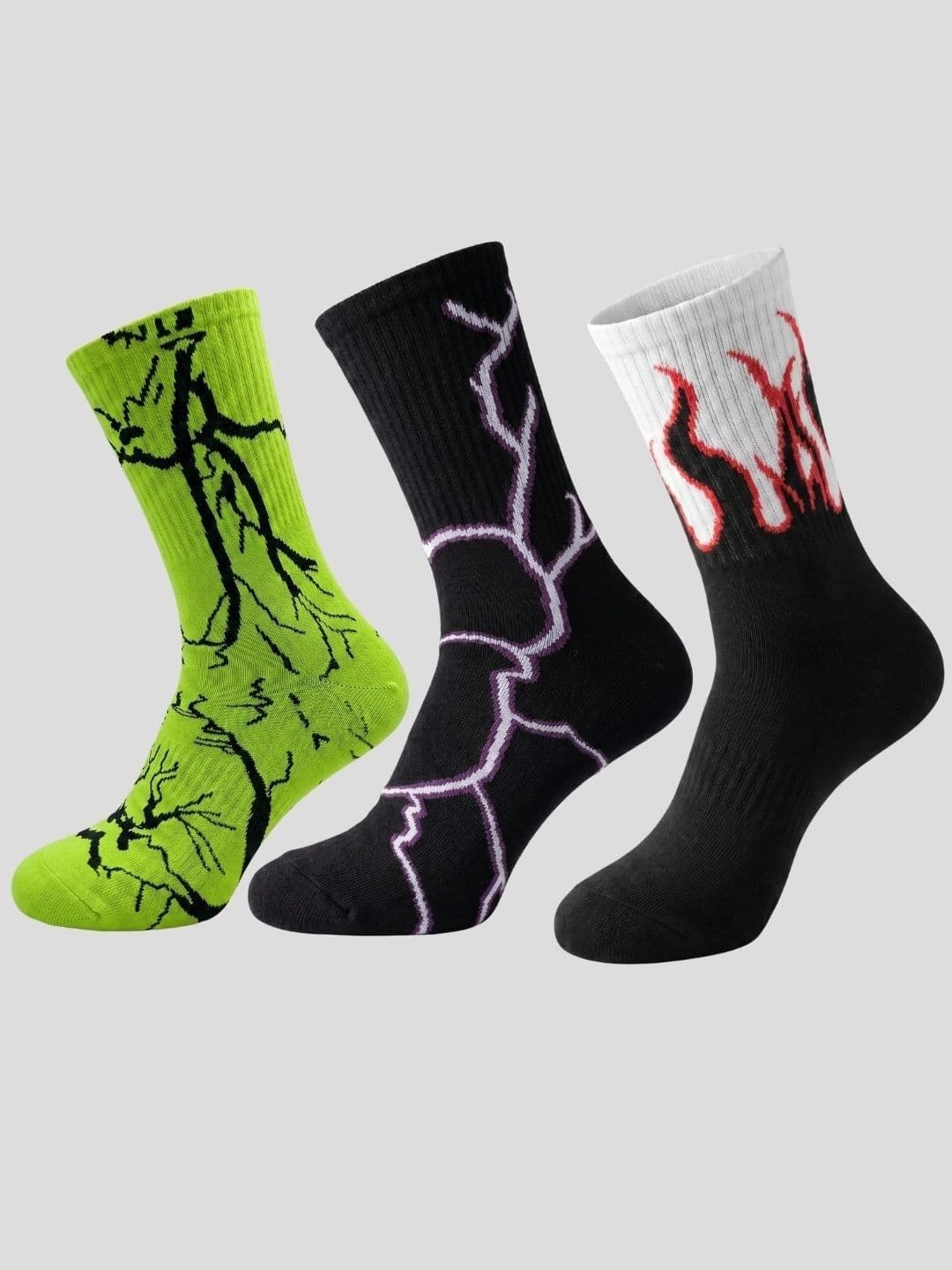 Moda Rapido Men Pack of 3 Cotton Blend Patterned Above Ankle Socks - view 1