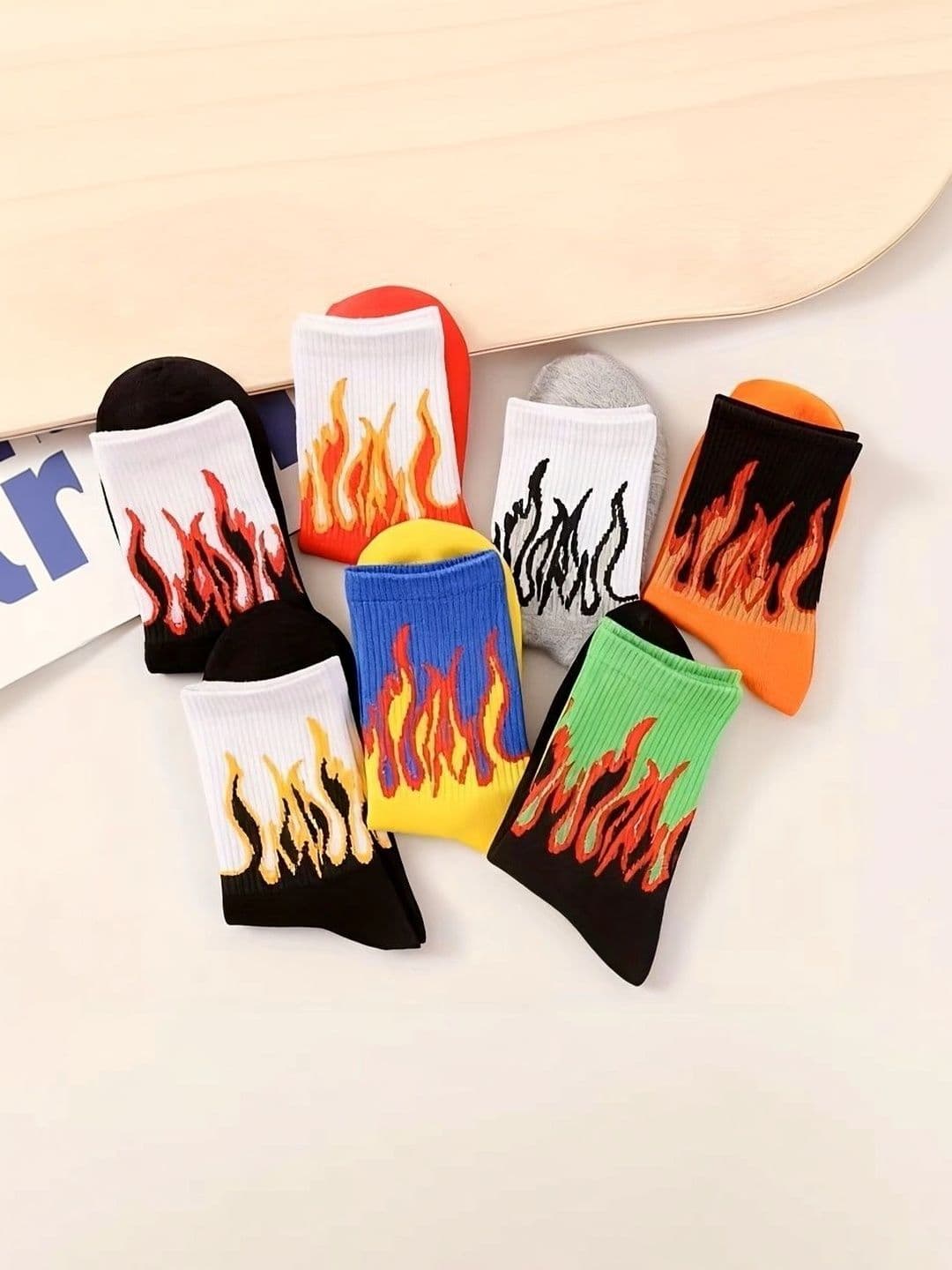 BEAR&BEYOND Men Pack of 7 Cotton Assorted Patterned Above Ankle Socks - view 1