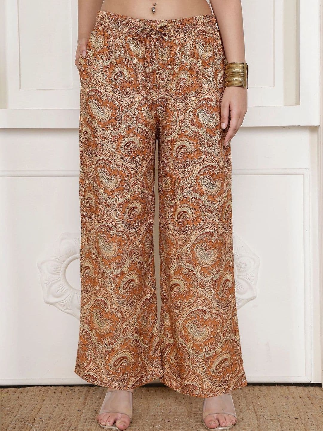 KALINI Women Paisley Printed Ethnic Palazzos - view 1