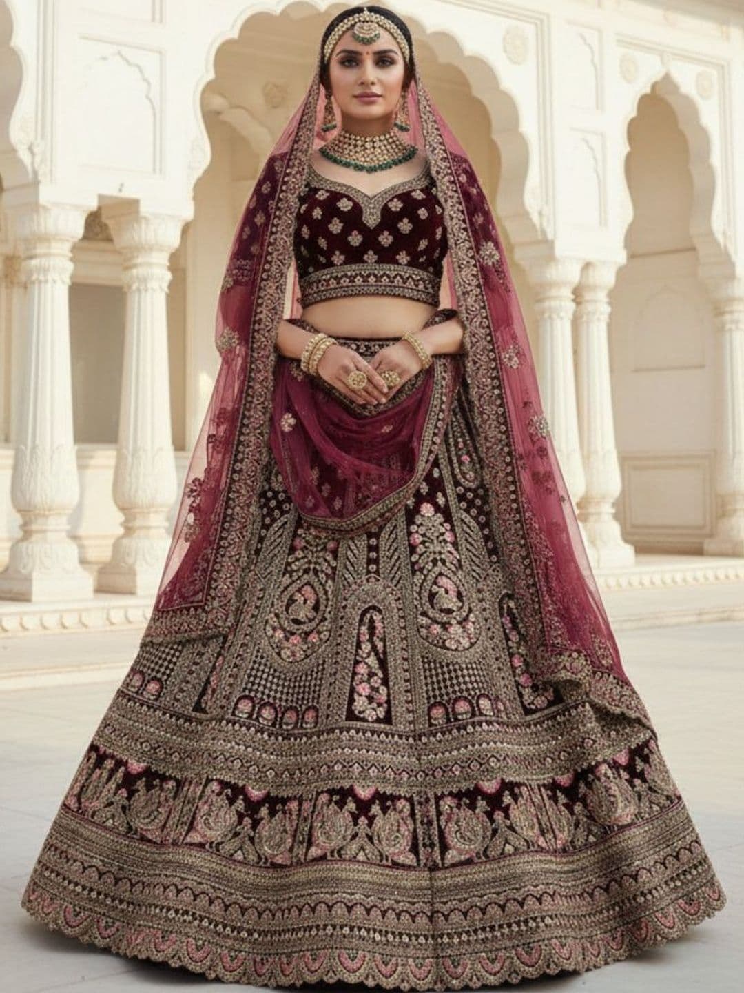 JIYANA WOMENS CHOICE Embroidered Semi-Stitched Lehenga & Unstitched Blouse With Dupatta - view 1