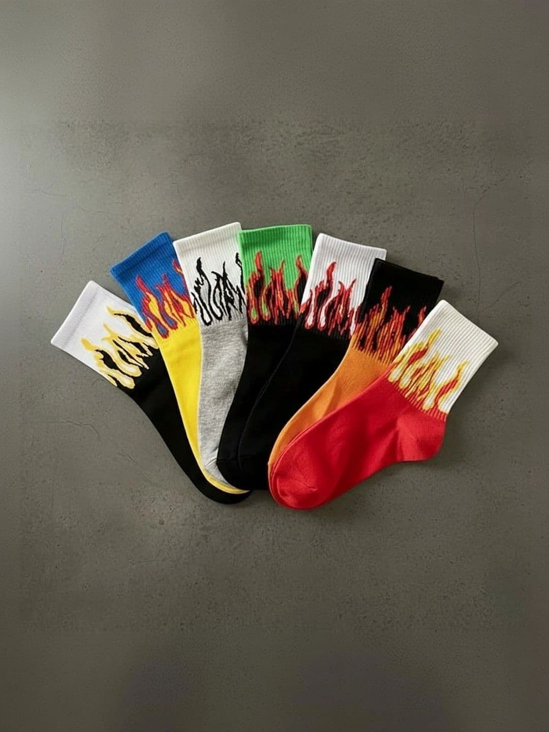 BEAR&BEYOND Men Pack of 7 Cotton Assorted Patterned Above Ankle Socks - view 1