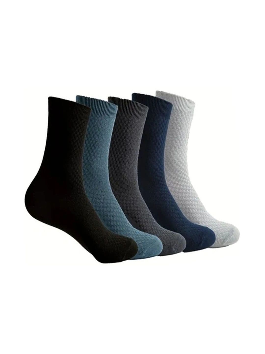 BEAR&BEYOND Men Pack of 5 Cotton Assorted Patterned Calf Length Socks - view 1