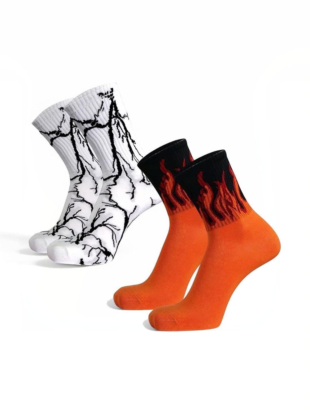 BEAR&BEYOND Men Pack of 2 Cotton Assorted Patterned Calf Length Socks - view 1