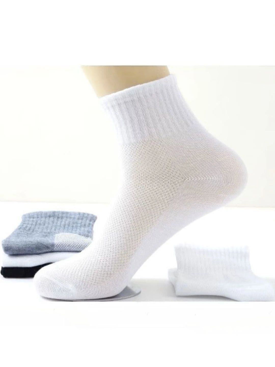 BEAR&BEYOND Men Pack of 3 Cotton Assorted Ankle Length Socks - view 1