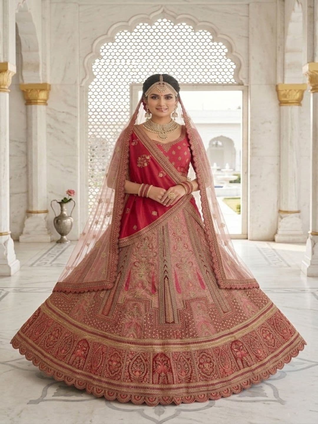 JIYANA WOMENS CHOICE Embellished Semi-Stitched Lehenga & Unstitched Blouse With Dupatta - view 1