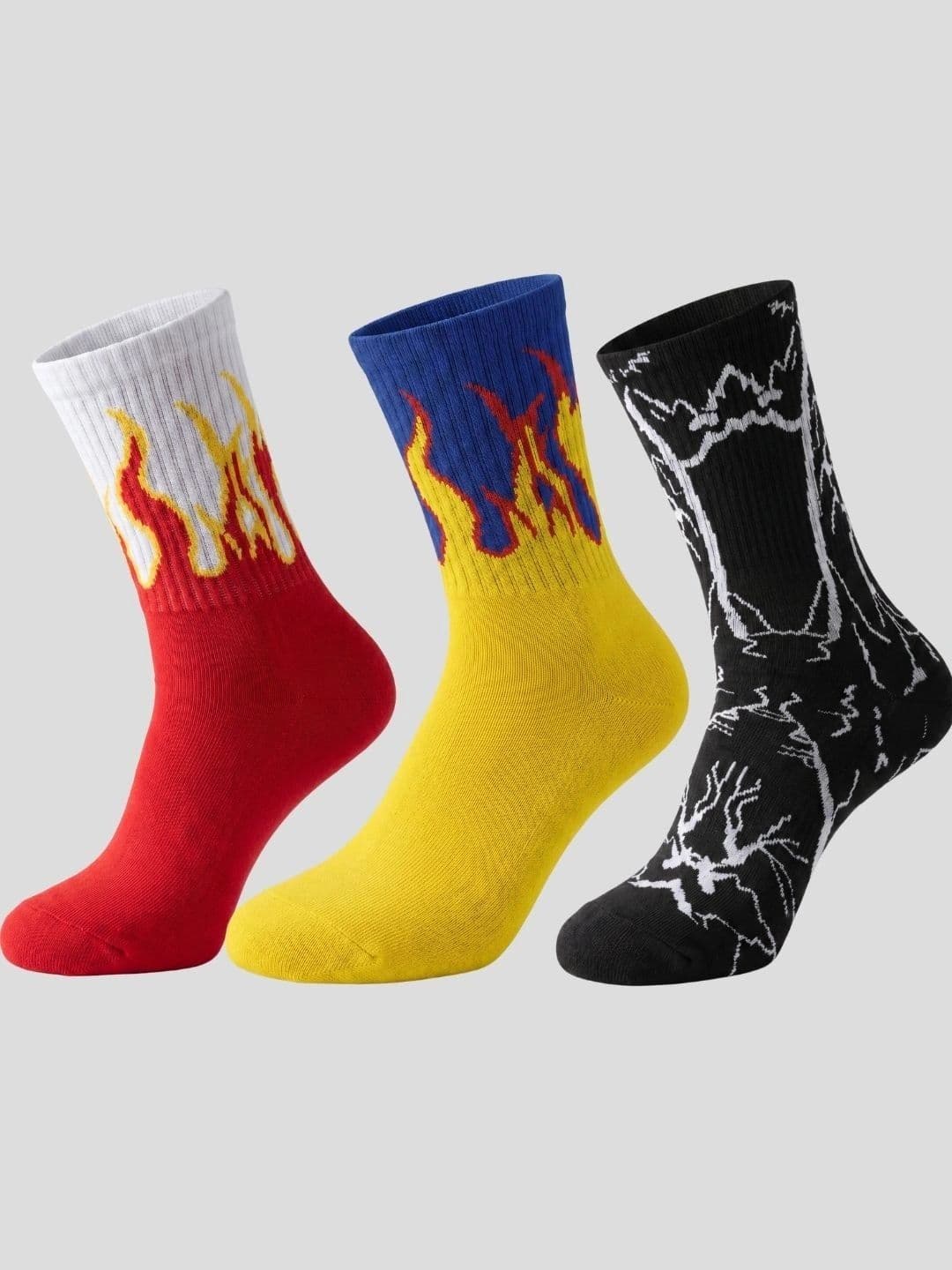 Moda Rapido Men Pack of 3 Cotton Blend Patterned Above Ankle Socks - view 1