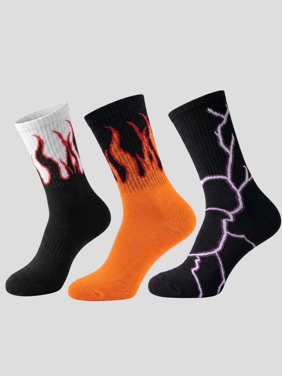Moda Rapido Men Pack of 3 Cotton Blend Patterned Calf Length Socks - view 1