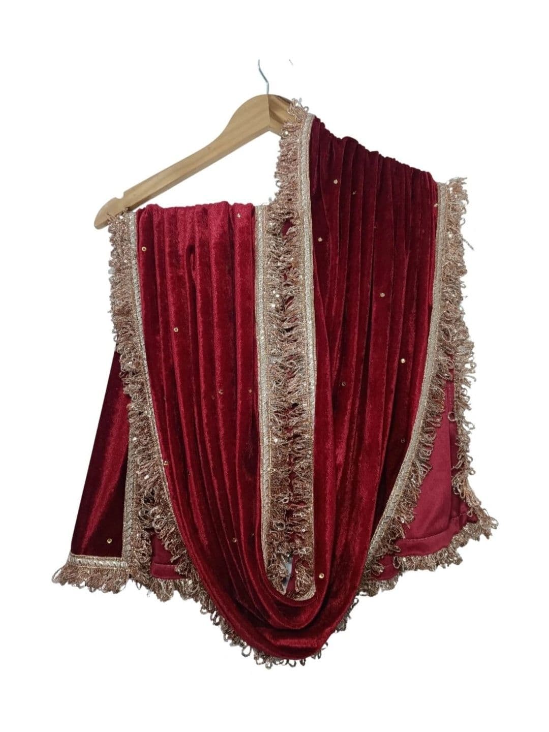 GLOBAL DRESS Velvet Blend Dupatta with Sequinned - view 1