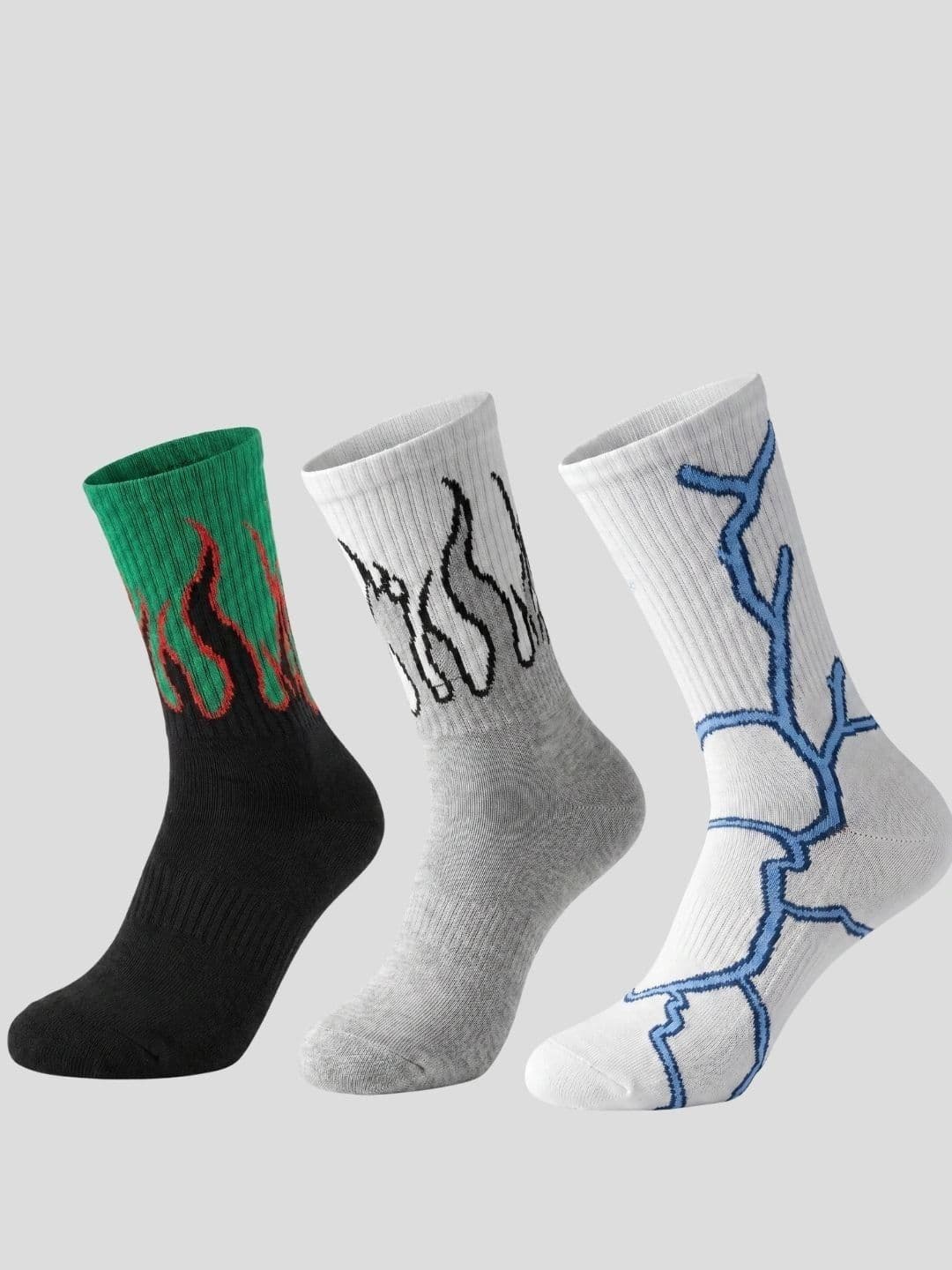 Moda Rapido Men Pack of 3 Cotton Blend Patterned Calf Length Socks - view 1