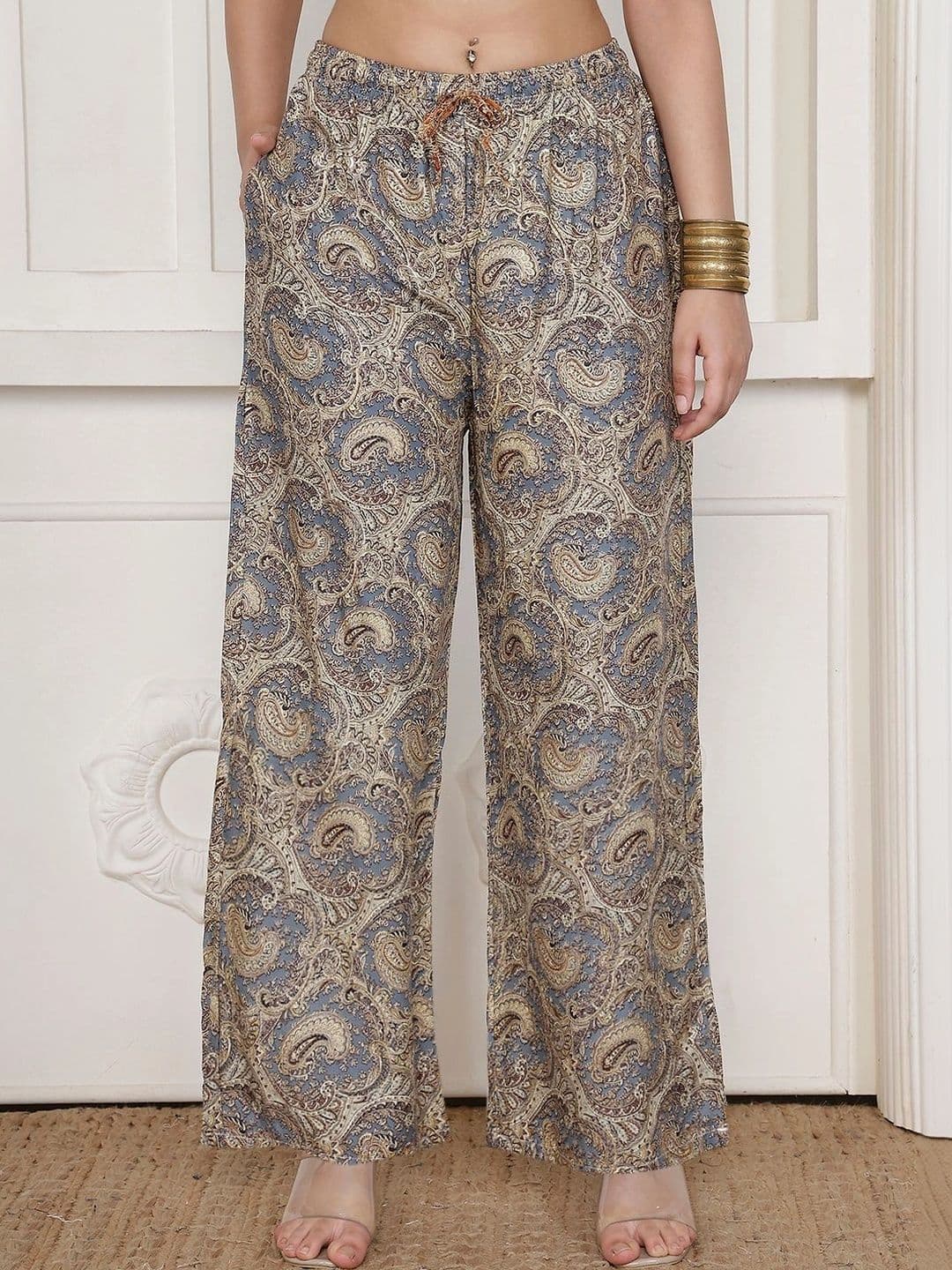 KALINI Women Paisley Printed Ethnic Palazzos - view 1