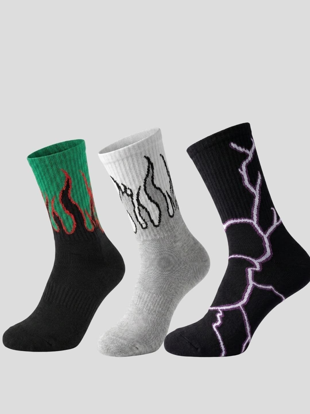 Moda Rapido Men Pack of 3 Cotton Blend Patterned Calf Length Socks - view 1