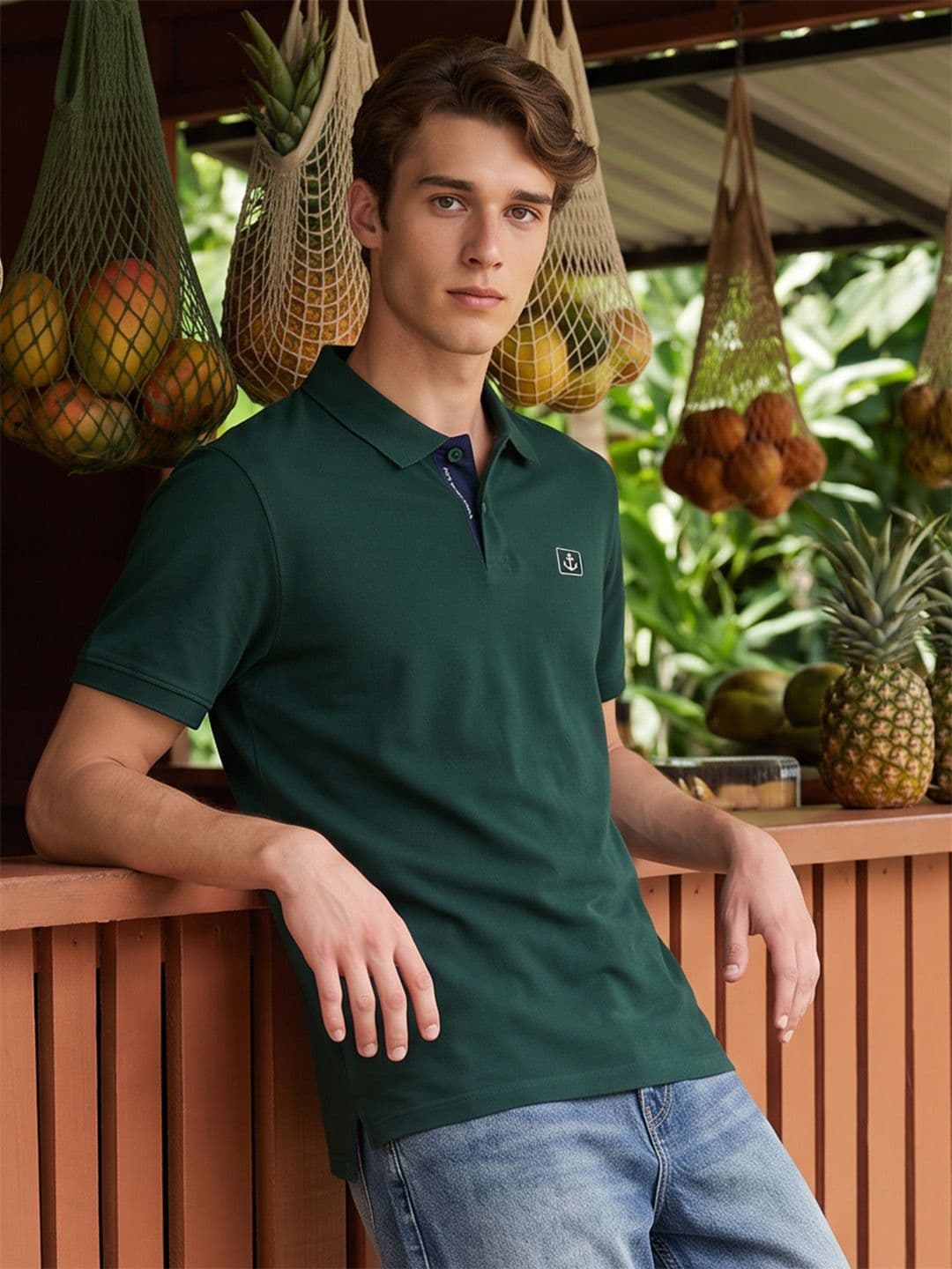 Mast & Harbour Polo Collar T-shirt - view 1