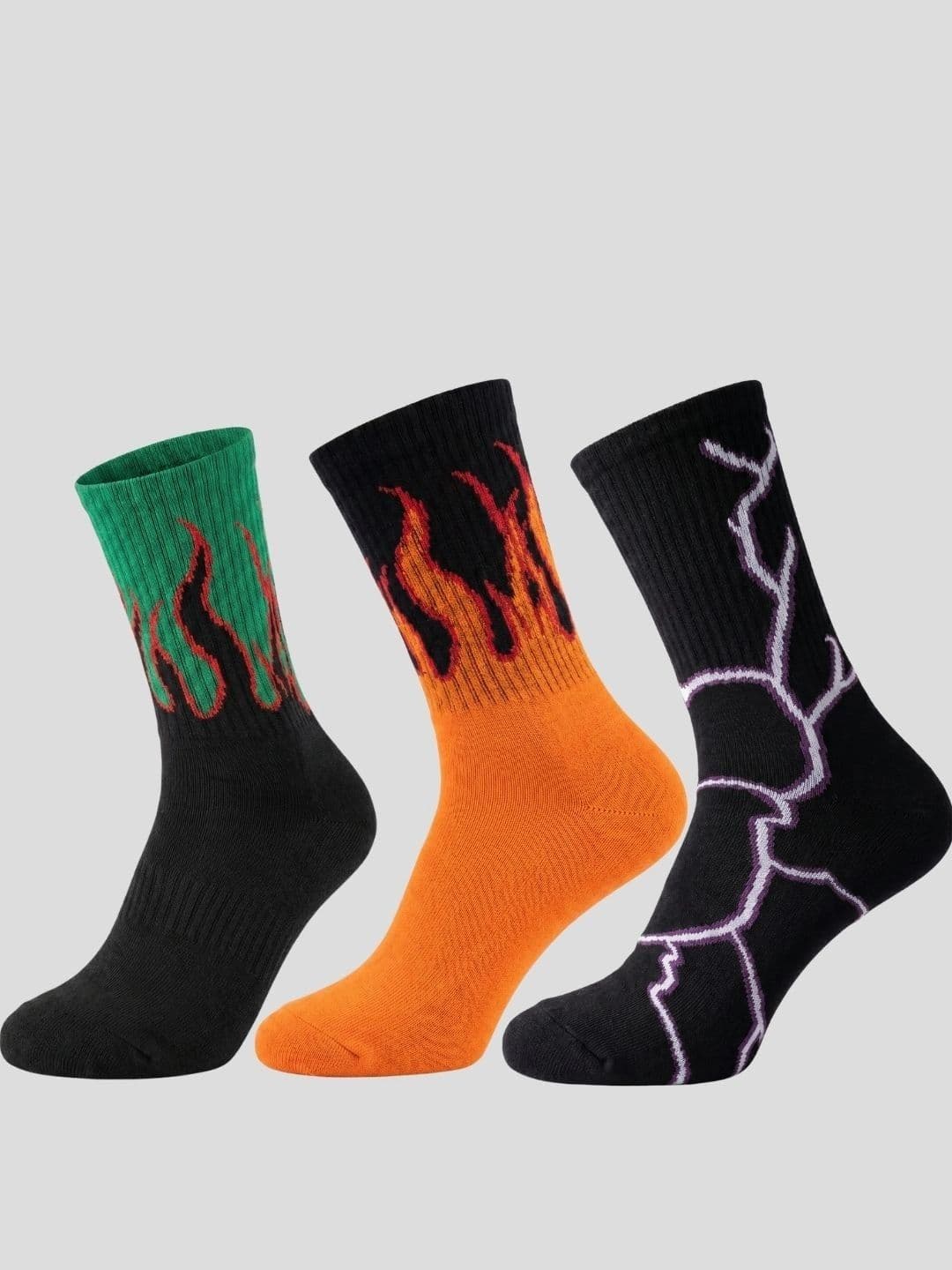 Moda Rapido Men Pack of 3 Cotton Blend Patterned Calf Length Socks - view 1