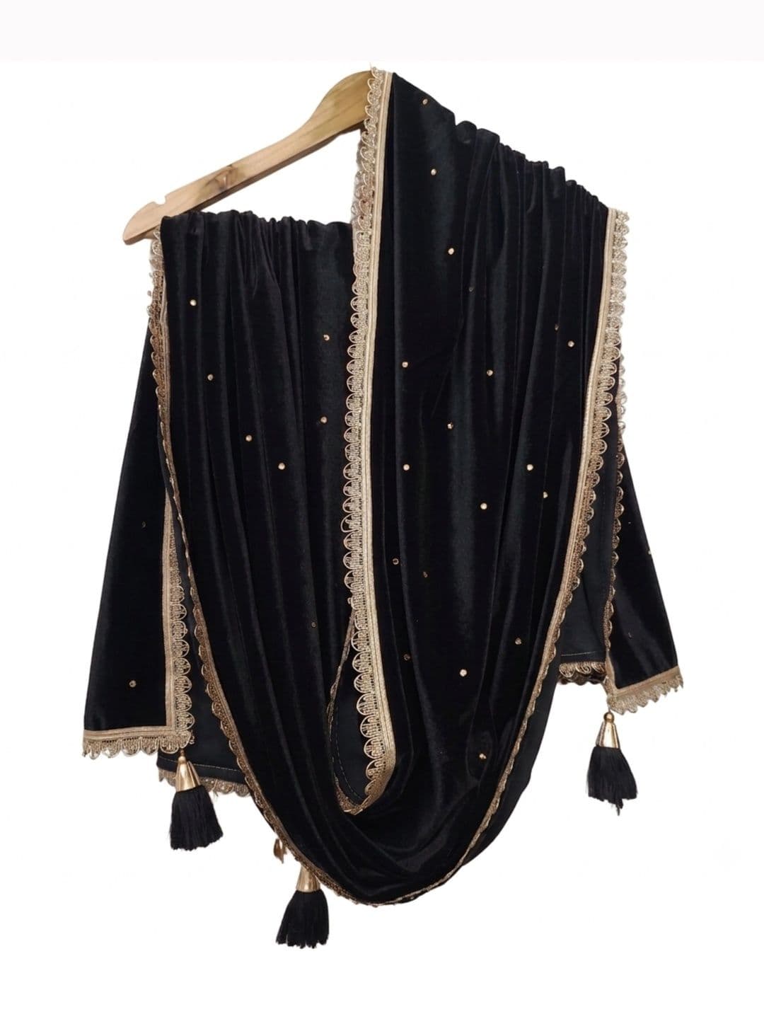 GLOBAL DRESS Velvet Blend Dupatta with Zari - view 1