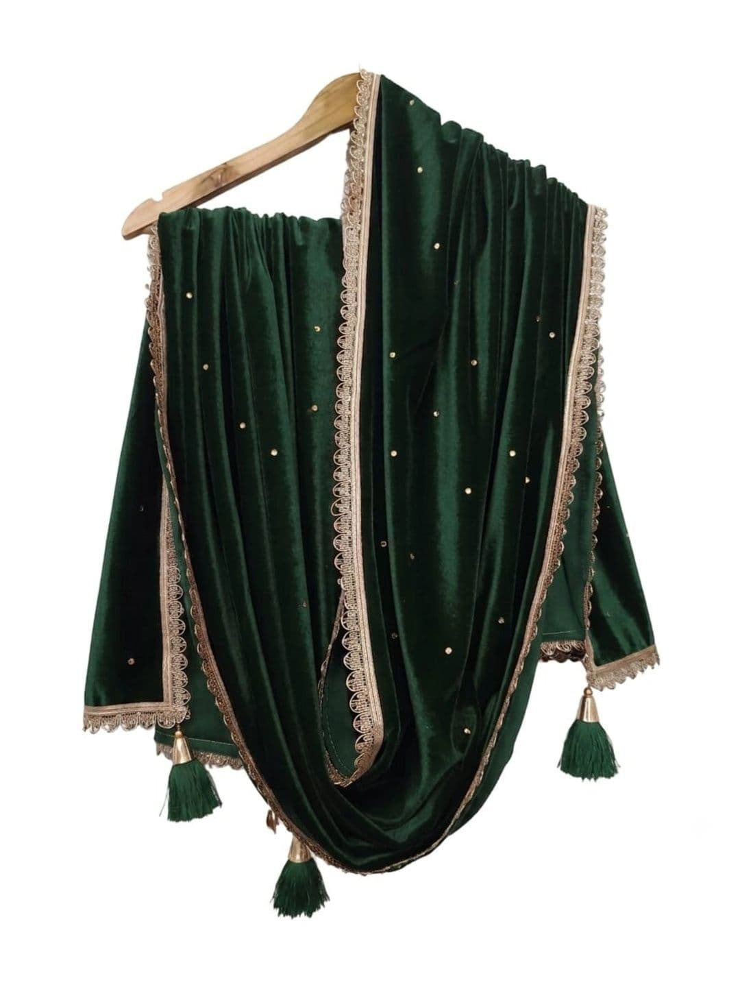 GLOBAL DRESS Velvet Blend Dupatta with Sequinned - view 1