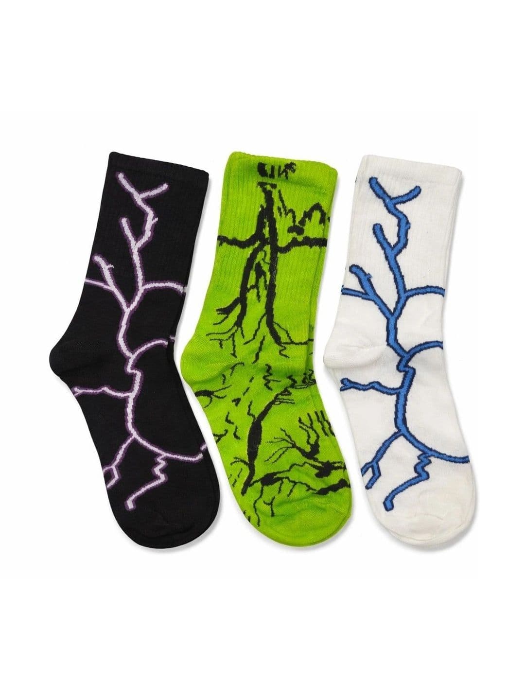 BEAR&BEYOND Men Pack of 3 Cotton Assorted Patterned Above Ankle Socks - view 1