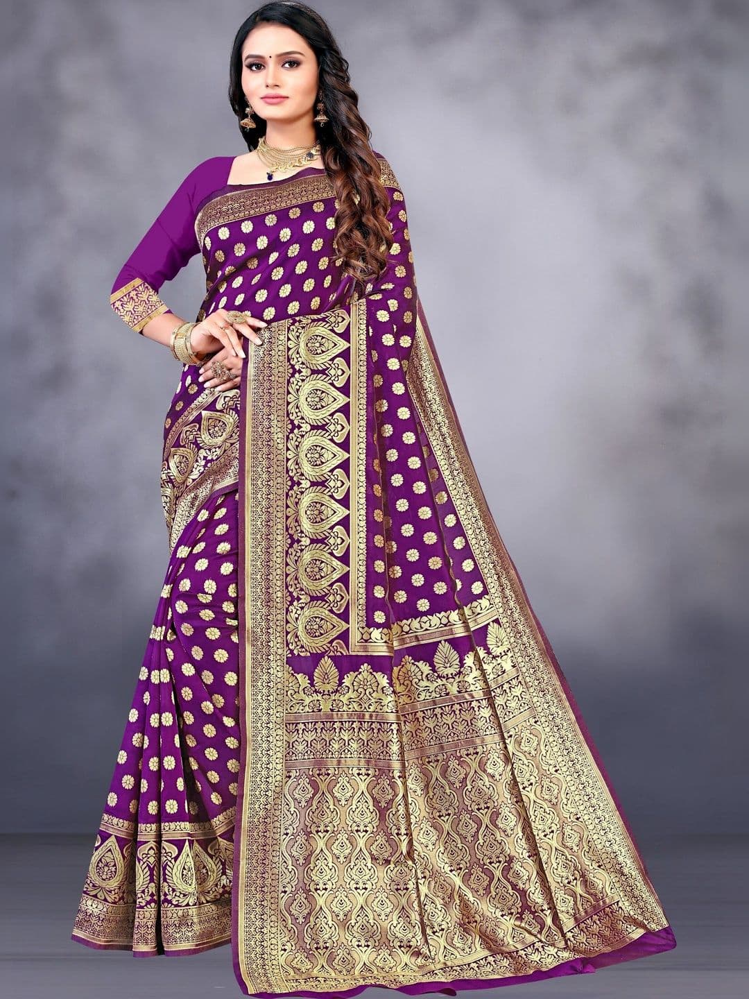 GORAL Woven Design Zari Art Silk Saree - view 1