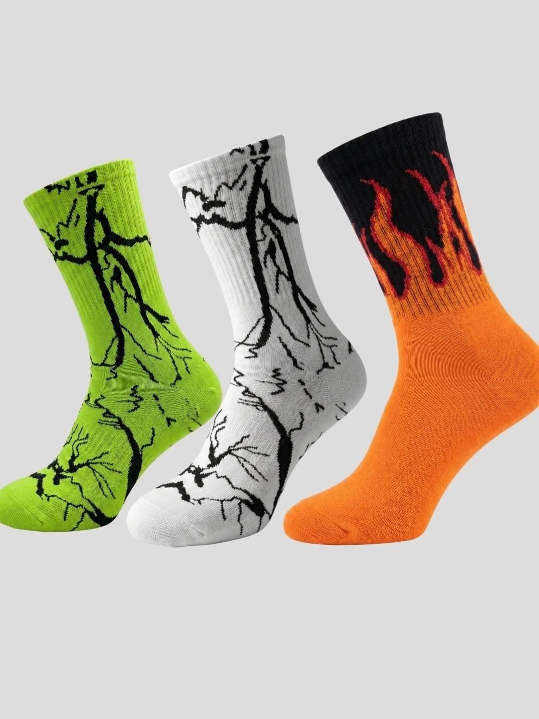 Moda Rapido Men Pack of 3 Cotton Blend Patterned Calf Length Socks - view 1