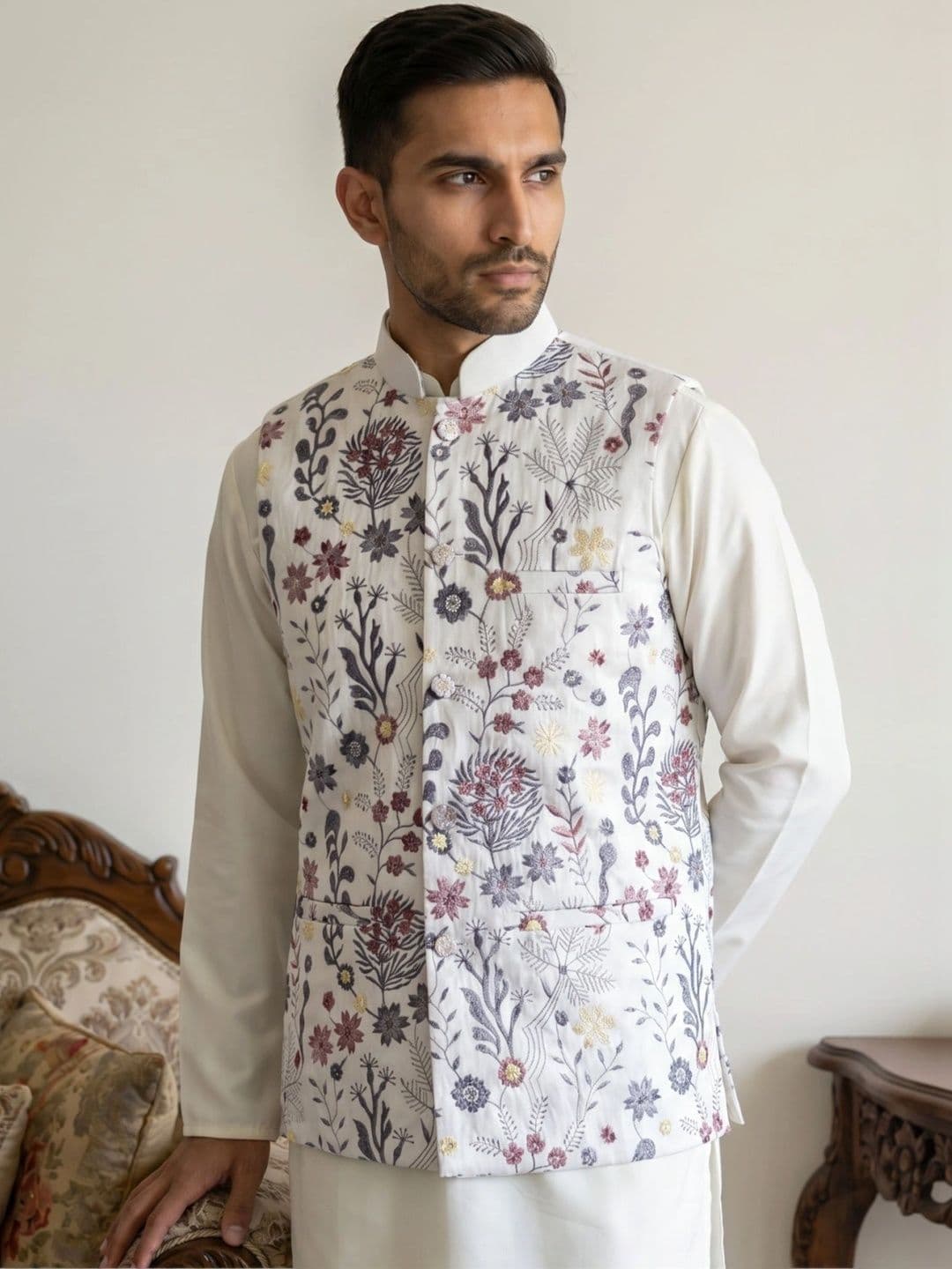 Jompers Embroidered Nehru Jackets - view 1