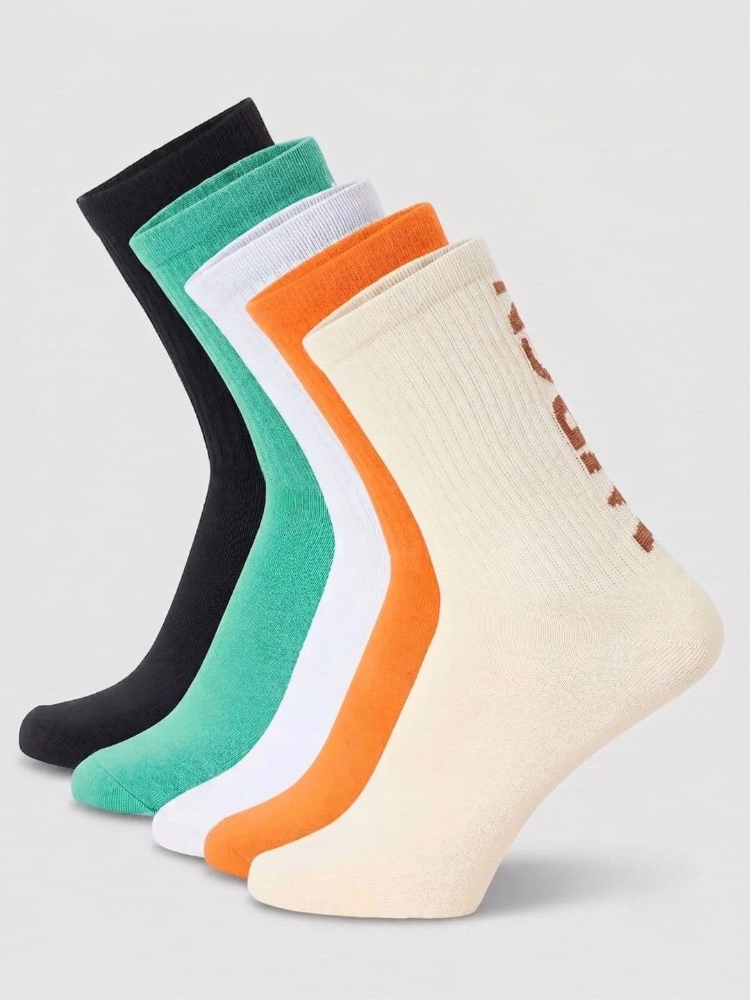 WROGN Men Pack of 5 Cotton Blend Patterned Above Ankle Socks - view 1
