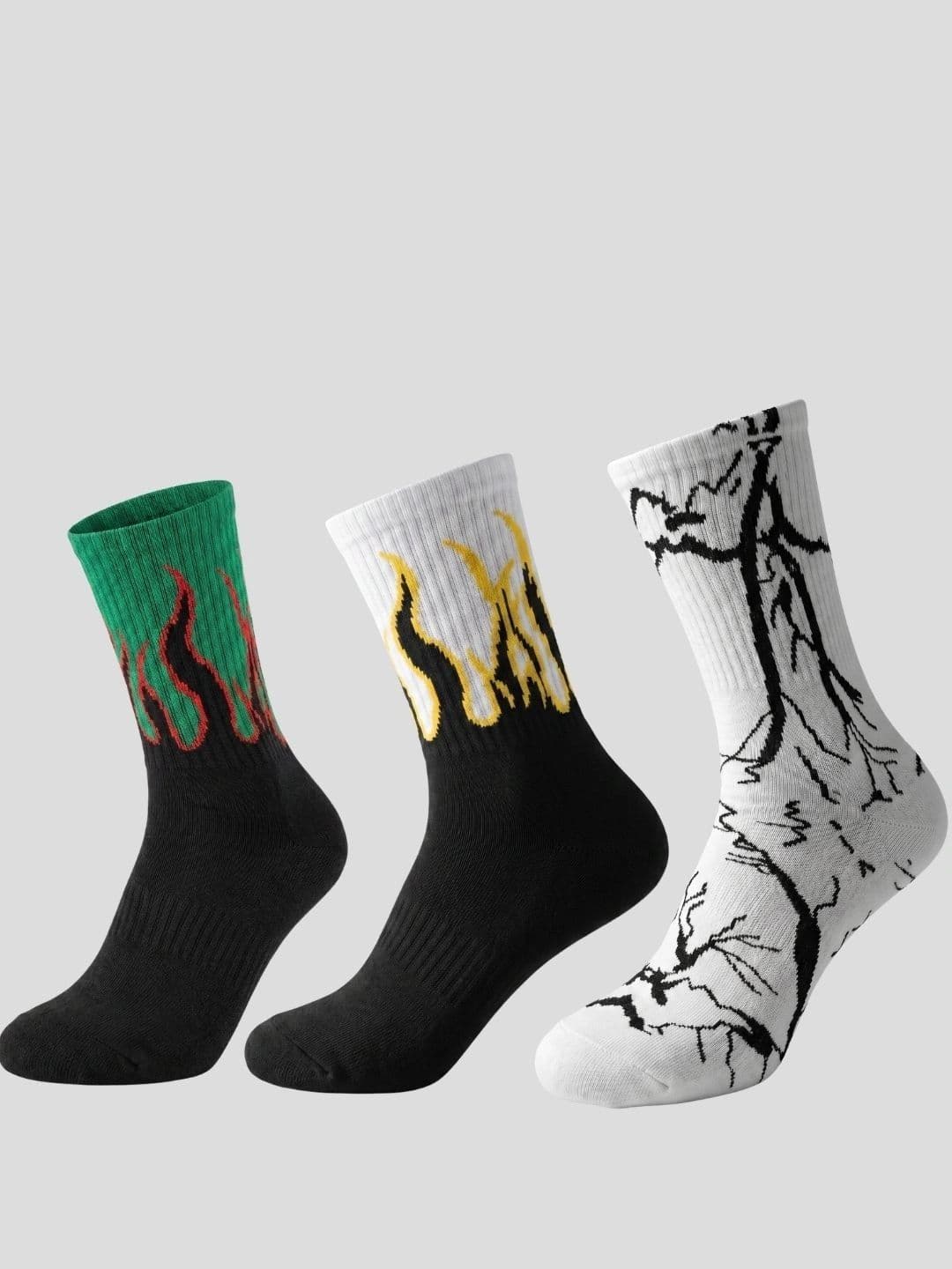 Moda Rapido Men Pack of 3 Cotton Blend Patterned Above Ankle Socks - view 1