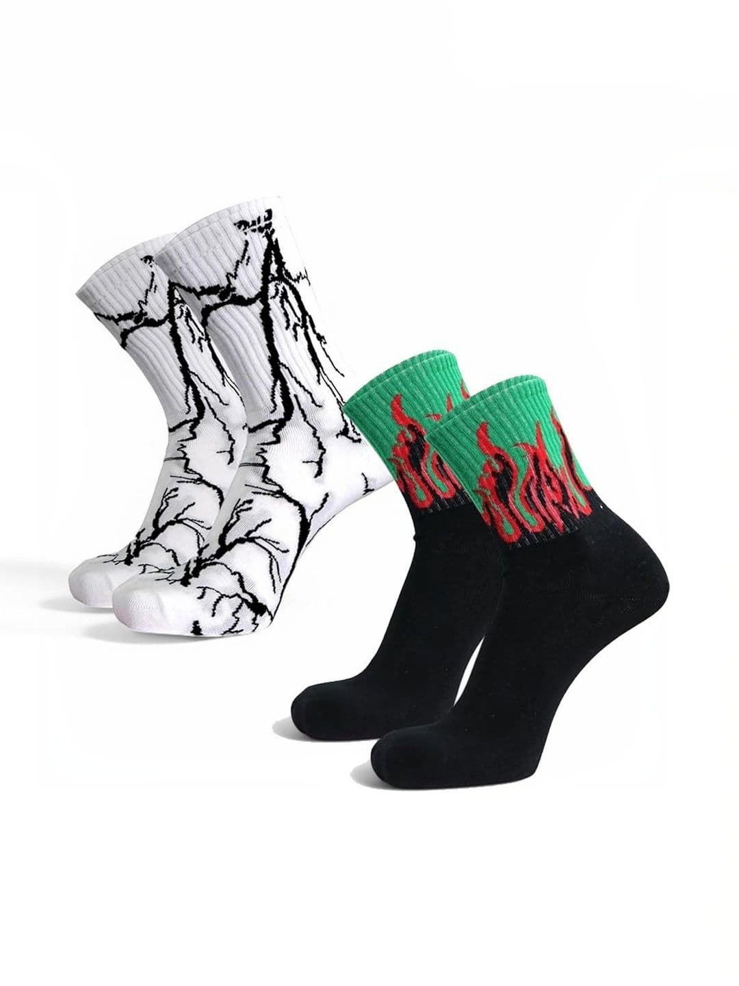 BEAR&BEYOND Men Pack of 2 Cotton Assorted Patterned Ankle Length Socks - view 1