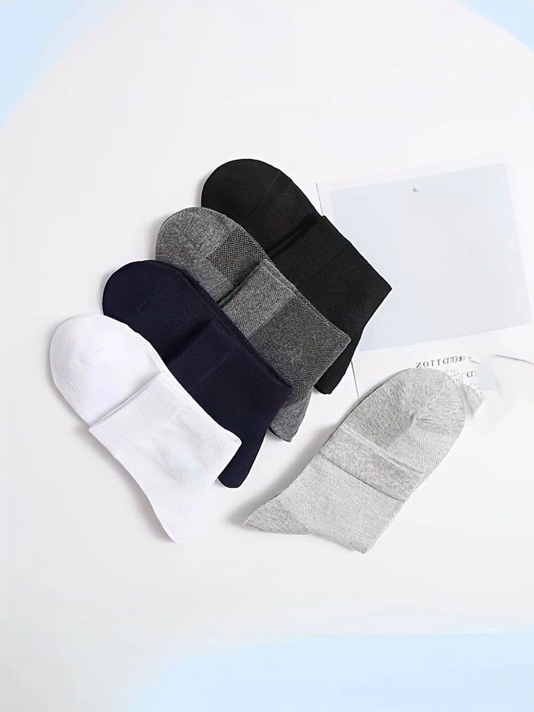 BEAR&BEYOND Men Pack of 5 Cotton Assorted Above Ankle Socks - view 1
