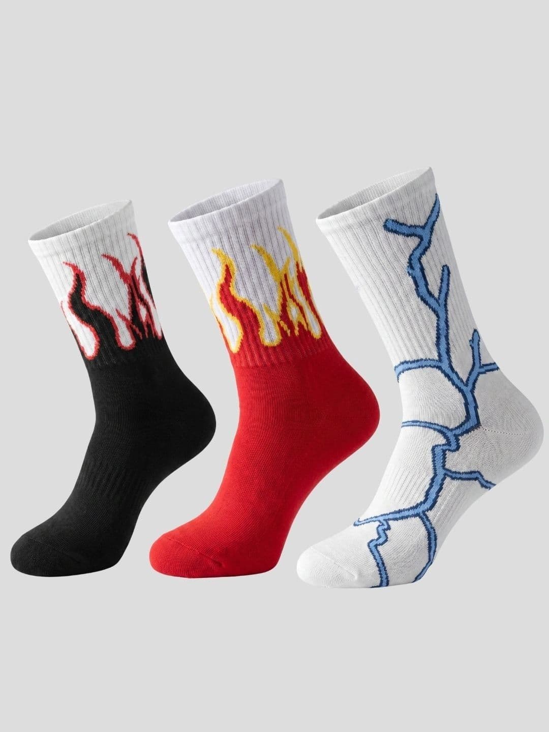 Moda Rapido Men Pack of 3 Cotton Blend Patterned Calf Length Socks - view 1