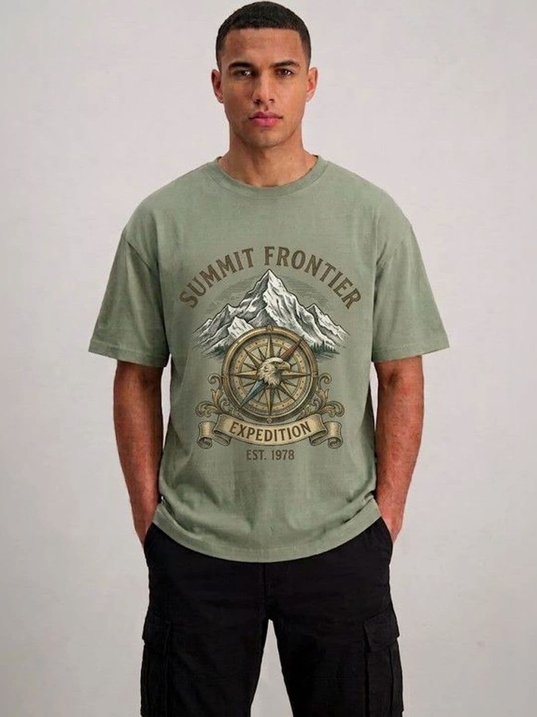 9TUNKI Men Printed Pure Cotton T-shirt - view 1