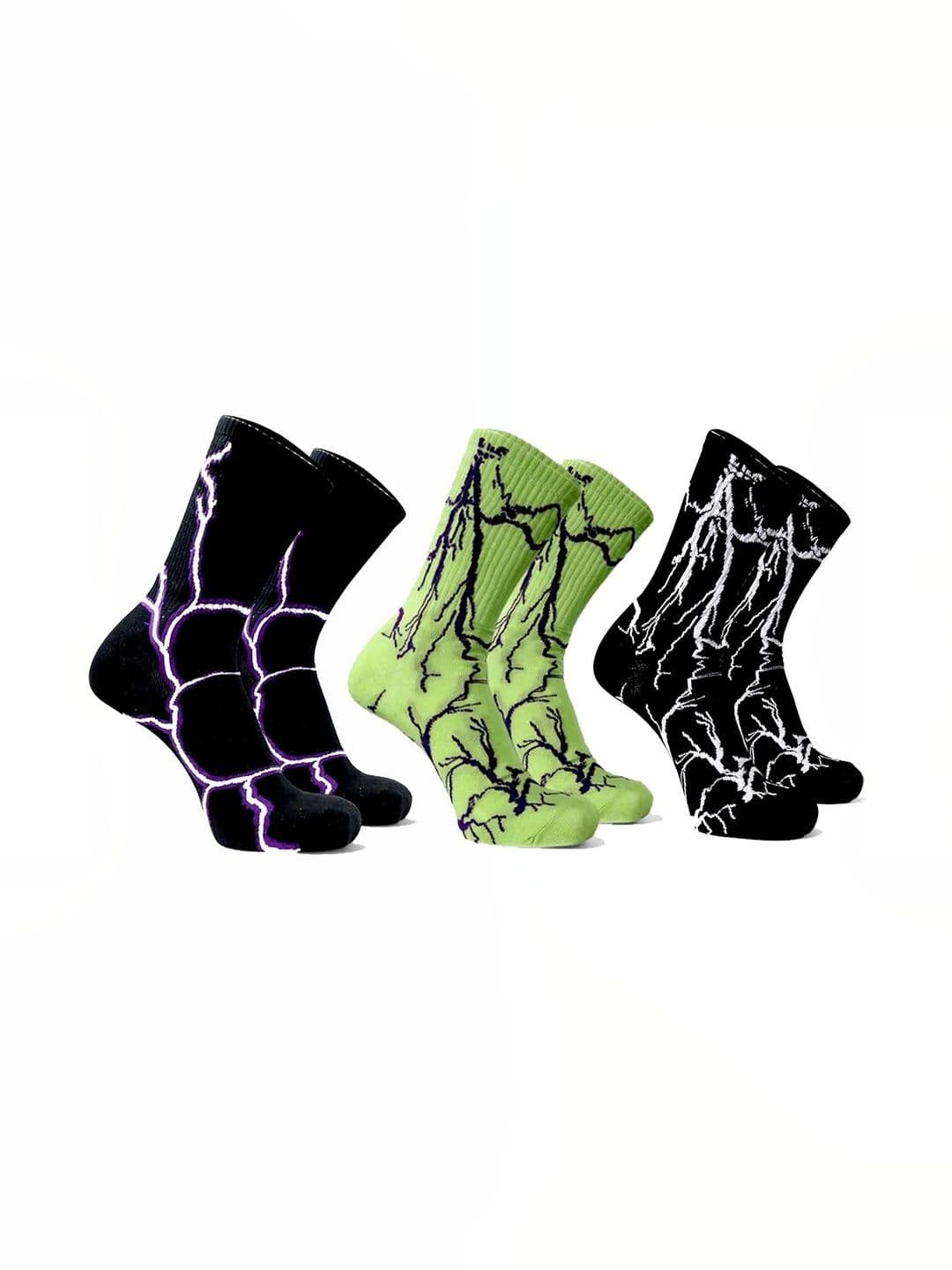 BEAR&BEYOND Men Pack of 3 Cotton Assorted Patterned Calf Length Socks - view 1