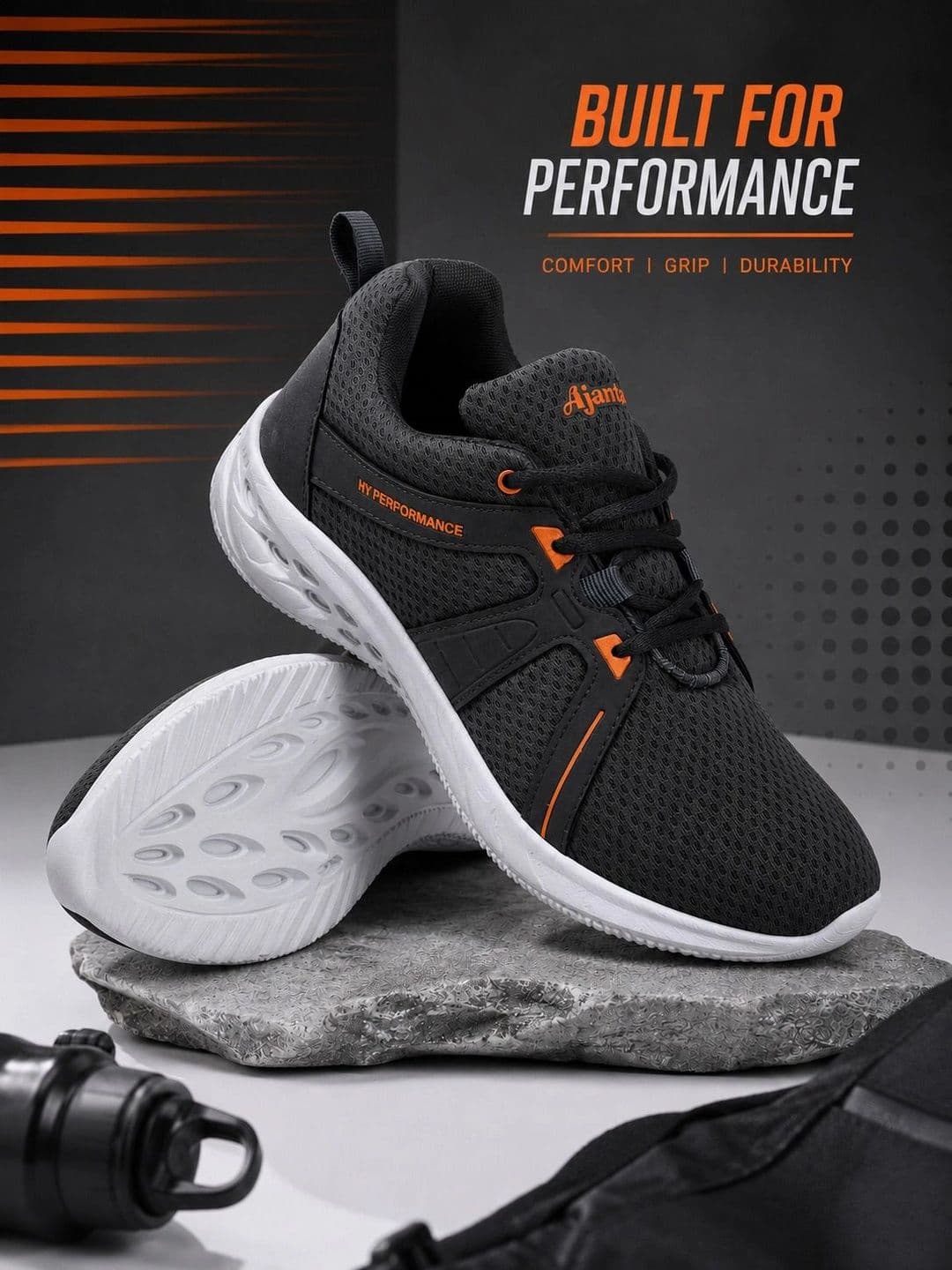 Ajanta Men Mesh Non-Marking Running Shoes - view 1