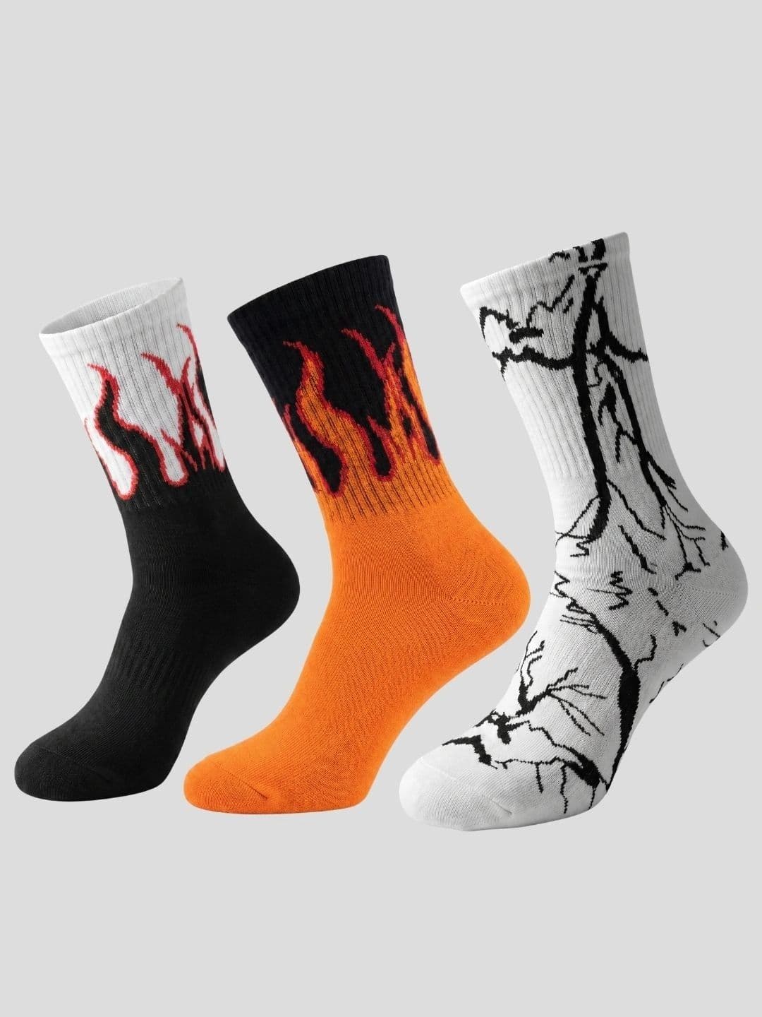 Moda Rapido Men Pack of 3 Cotton Blend Patterned Above Ankle Socks - view 1