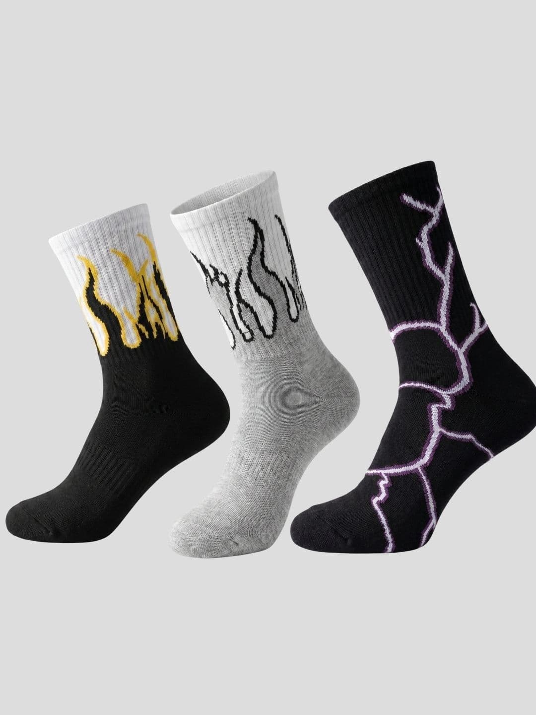 Moda Rapido Men Pack of 3 Cotton Blend Patterned Above Ankle Socks - view 1