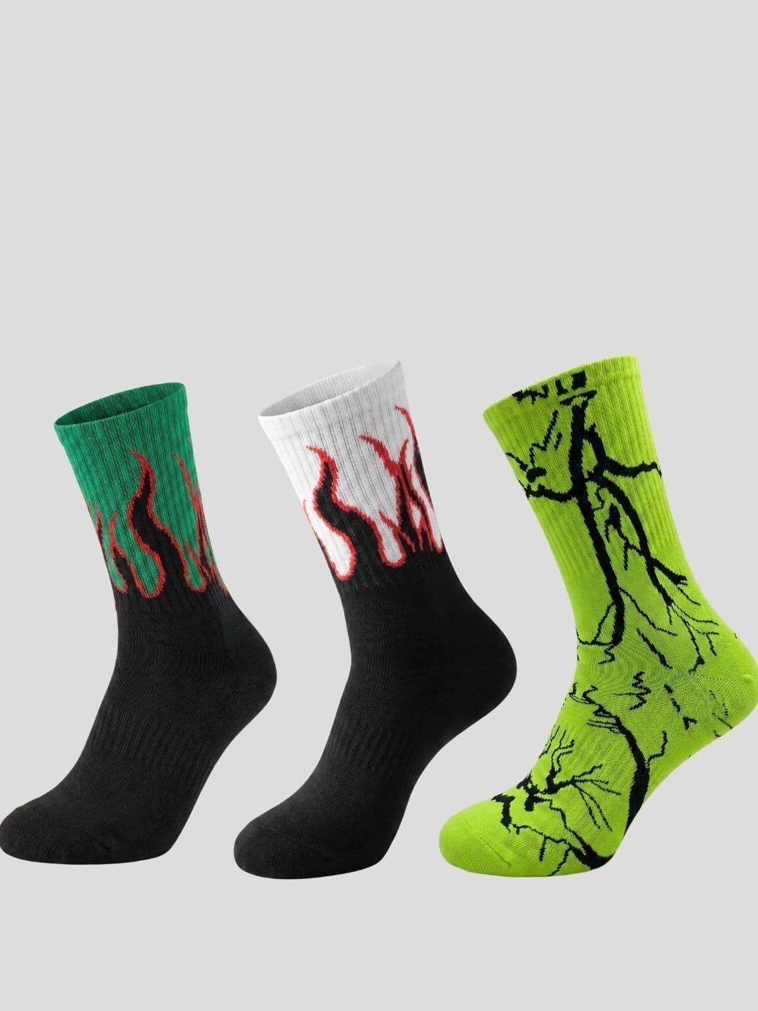 Moda Rapido Men Pack of 3 Cotton Blend Patterned Above Ankle Socks - view 1