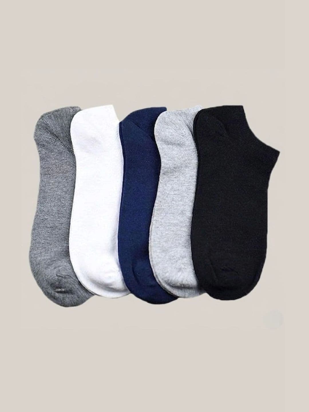 BEAR&BEYOND Men Pack of 5 Cotton Assorted Ankle Length Socks - view 1