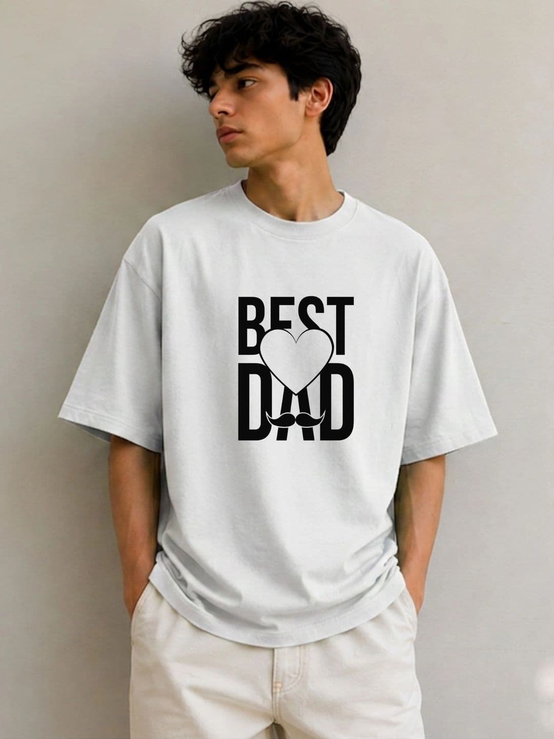 Fashnobic Typography Printed Drop-Shoulder Sleeves Pure Dri-FIT T-shirt - view 1