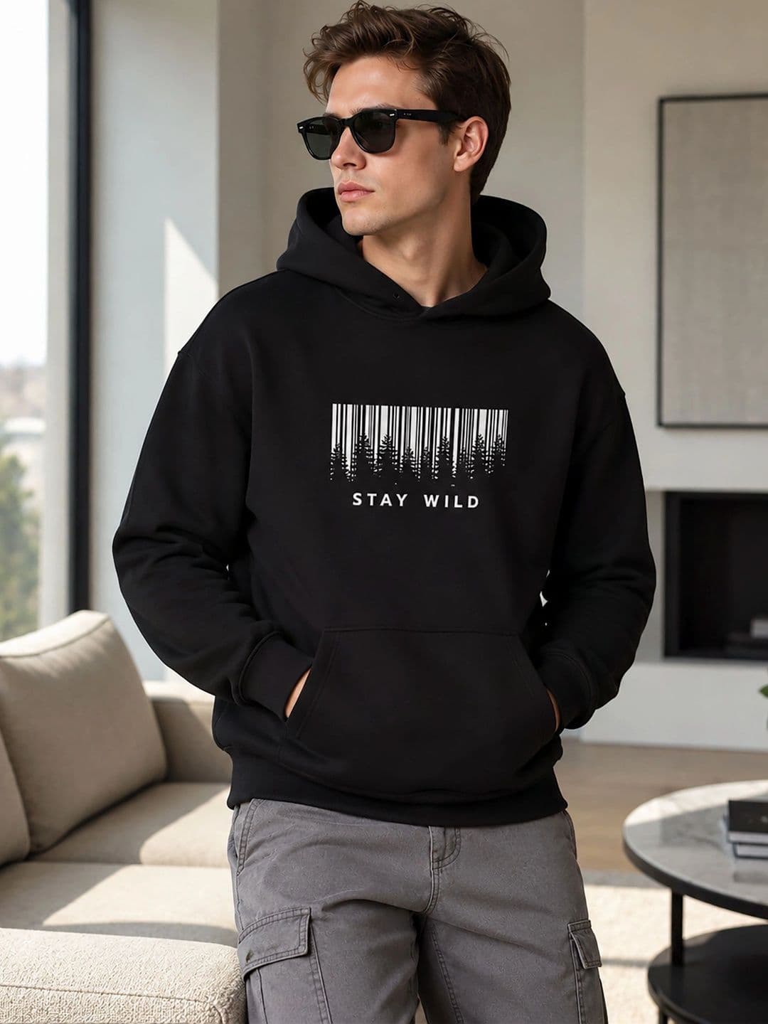 ATIGIANO Men Printed Hooded Sweatshirt - view 1